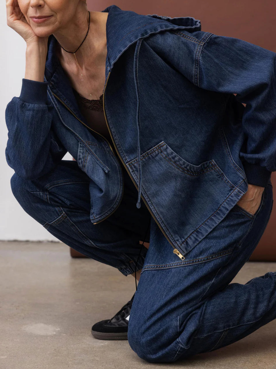 Ruti denim hoodie. Size medium