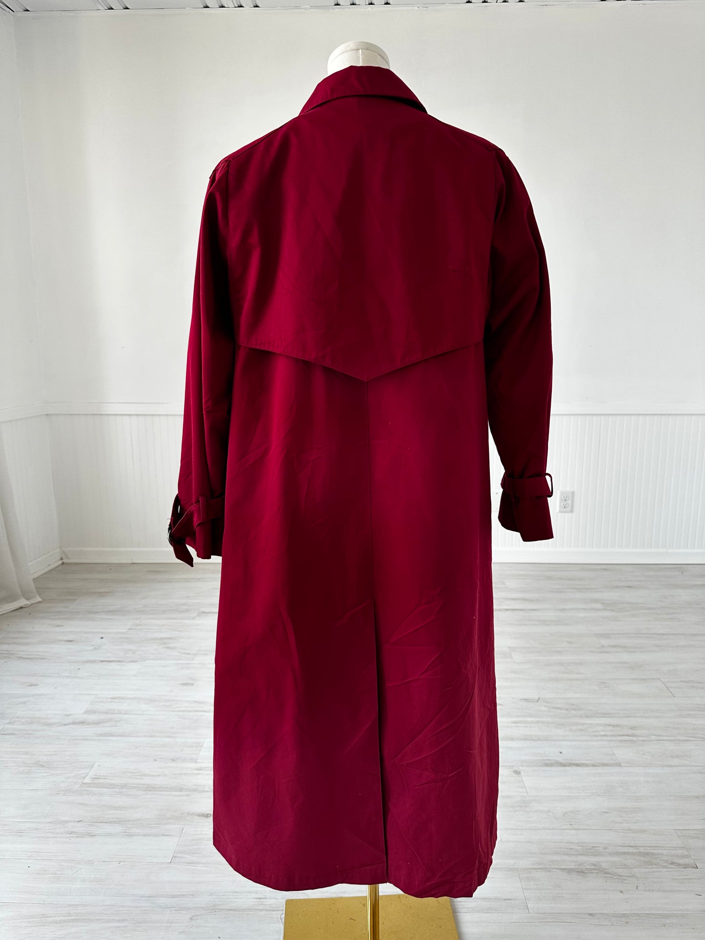 80s/90s J.G.Hook red trench. Made in the USA