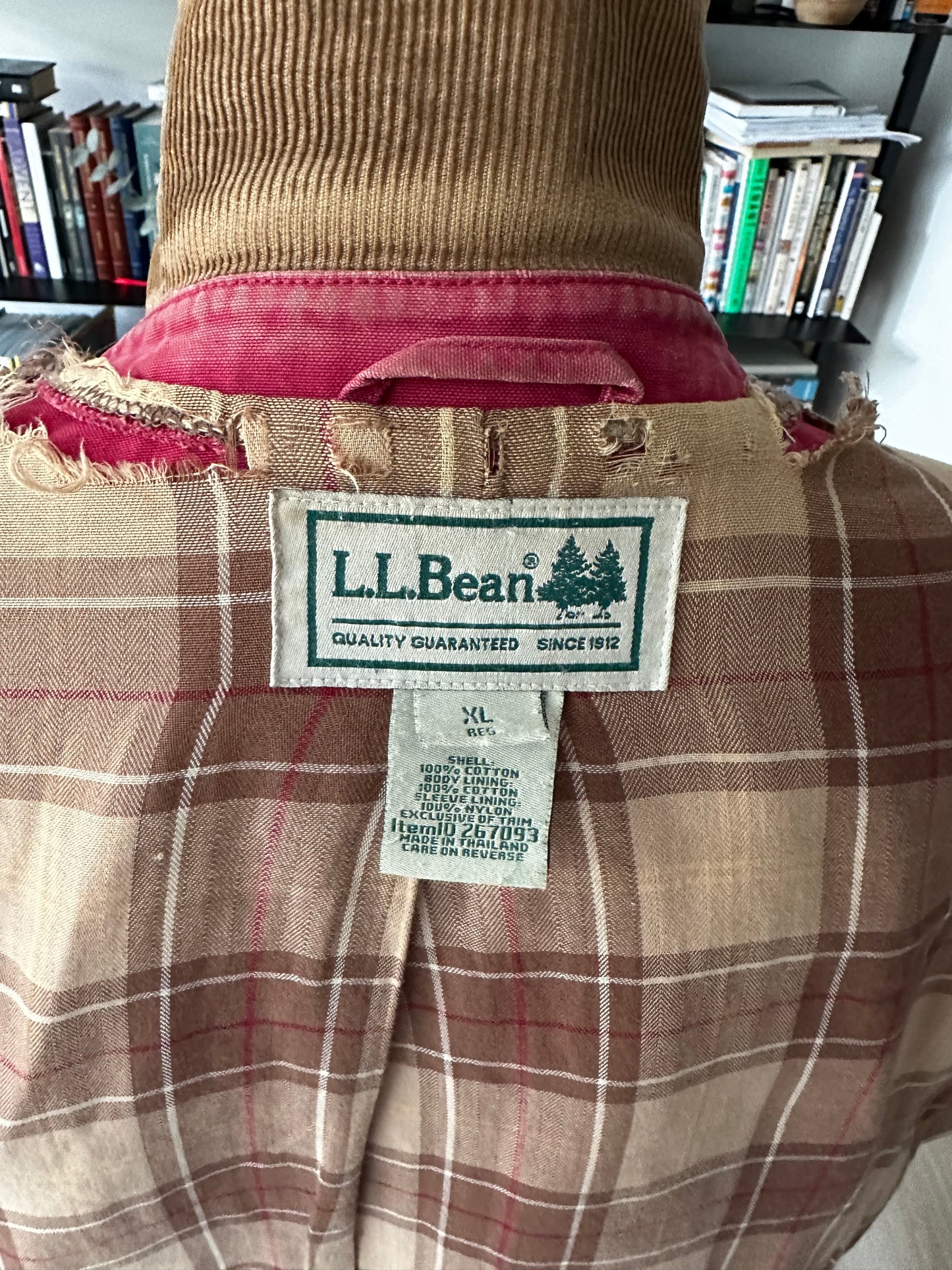 90s LL Bean faded red barn jacketed