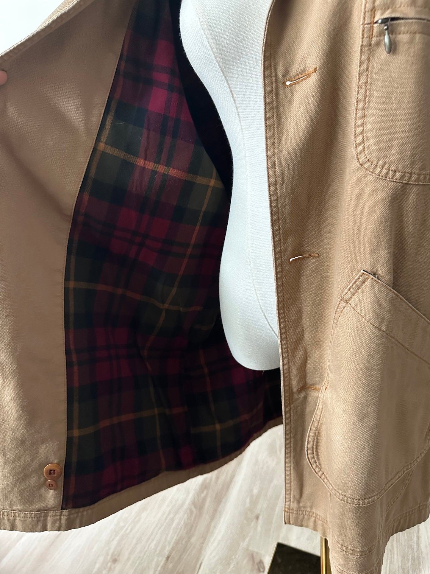90s LL Bean tan barn coat
