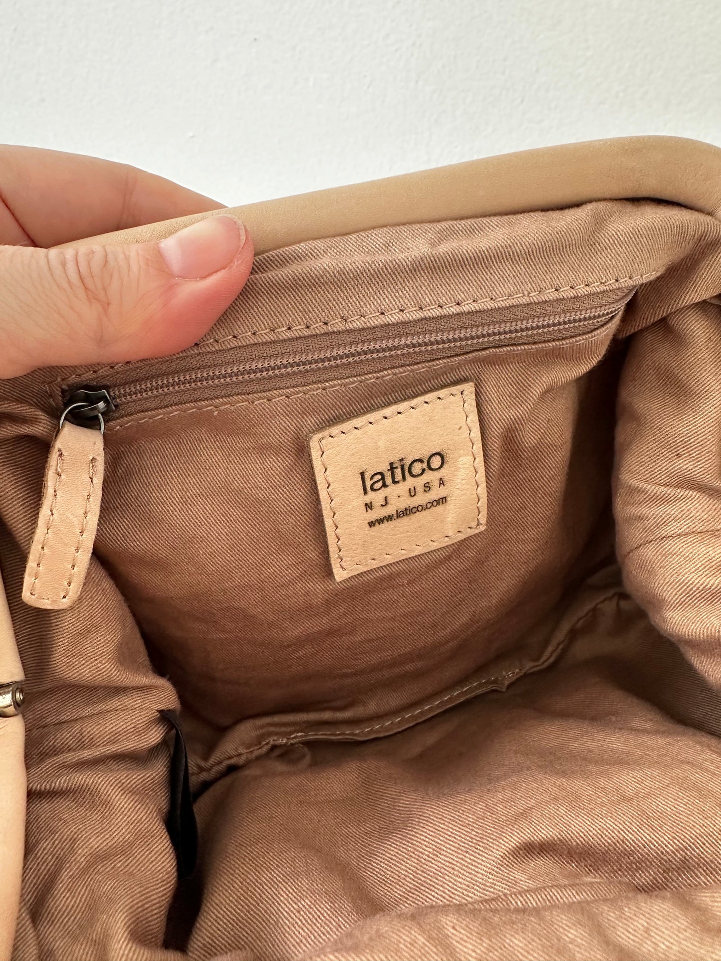 Latico Leather Noble crossbody in natural