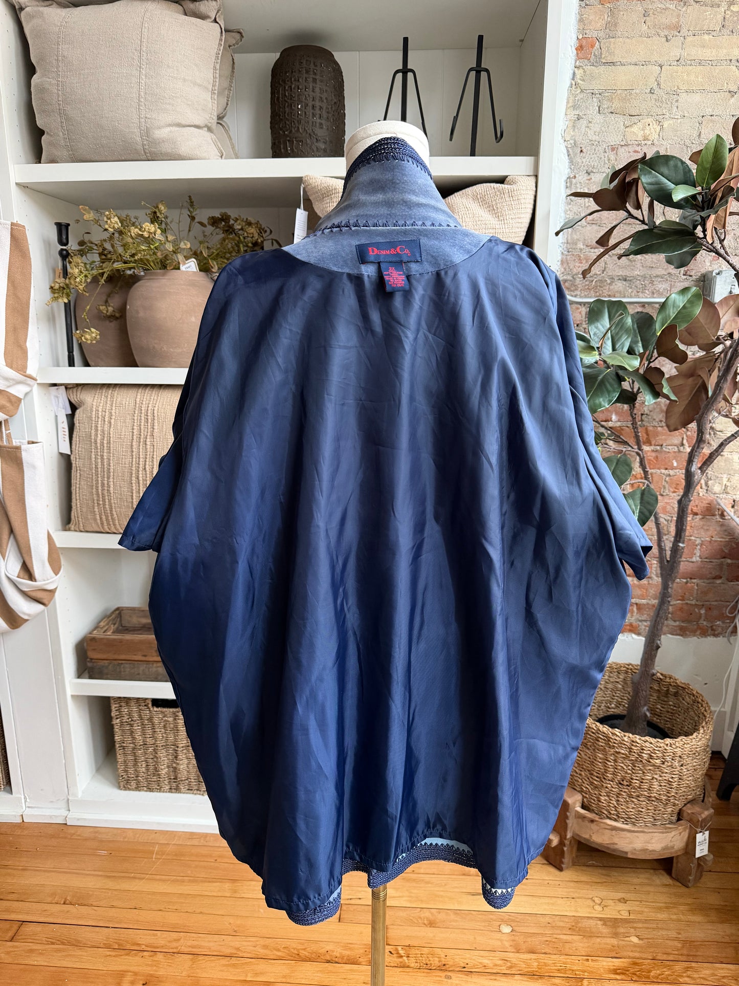 00s Denim and Co suede patchwork jacket