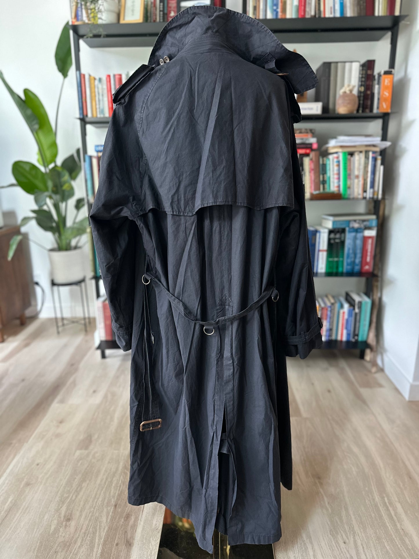 90s Polo Ralph Lauren navy light weight trench coat