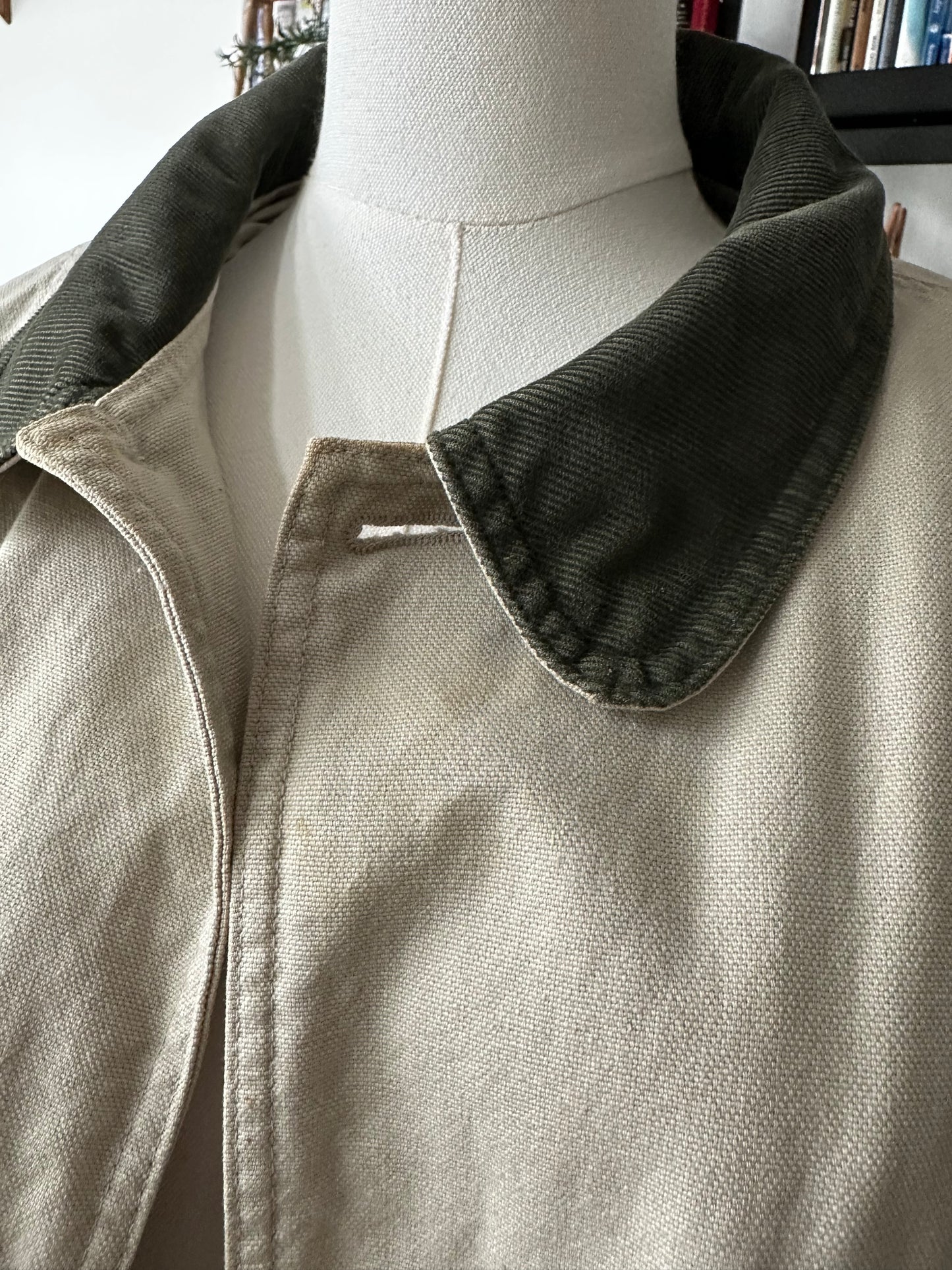90s LL Bean khaki barn coat with removable lining. Made in the USA