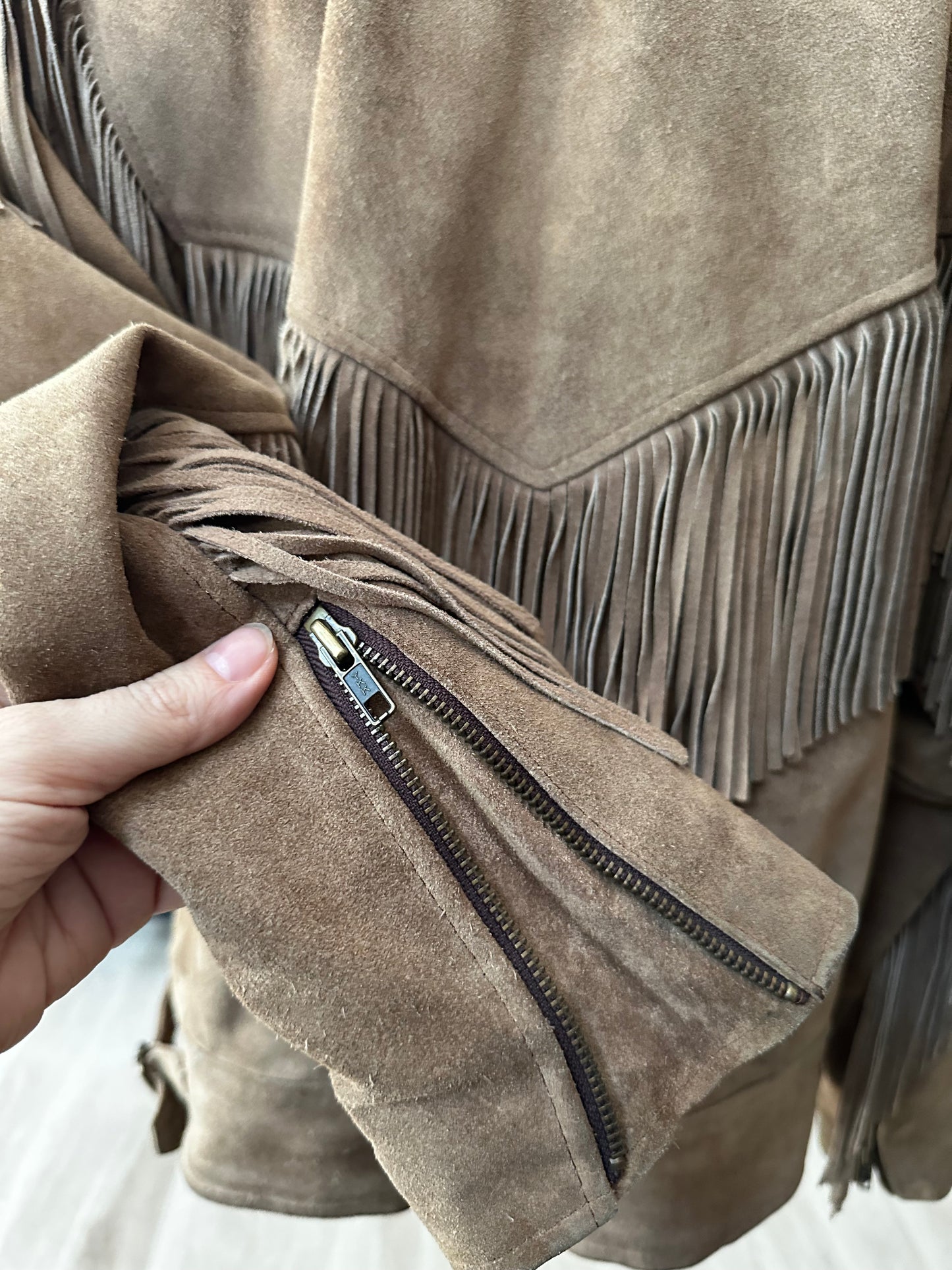80s/90s Mob suede fringe moto jacket