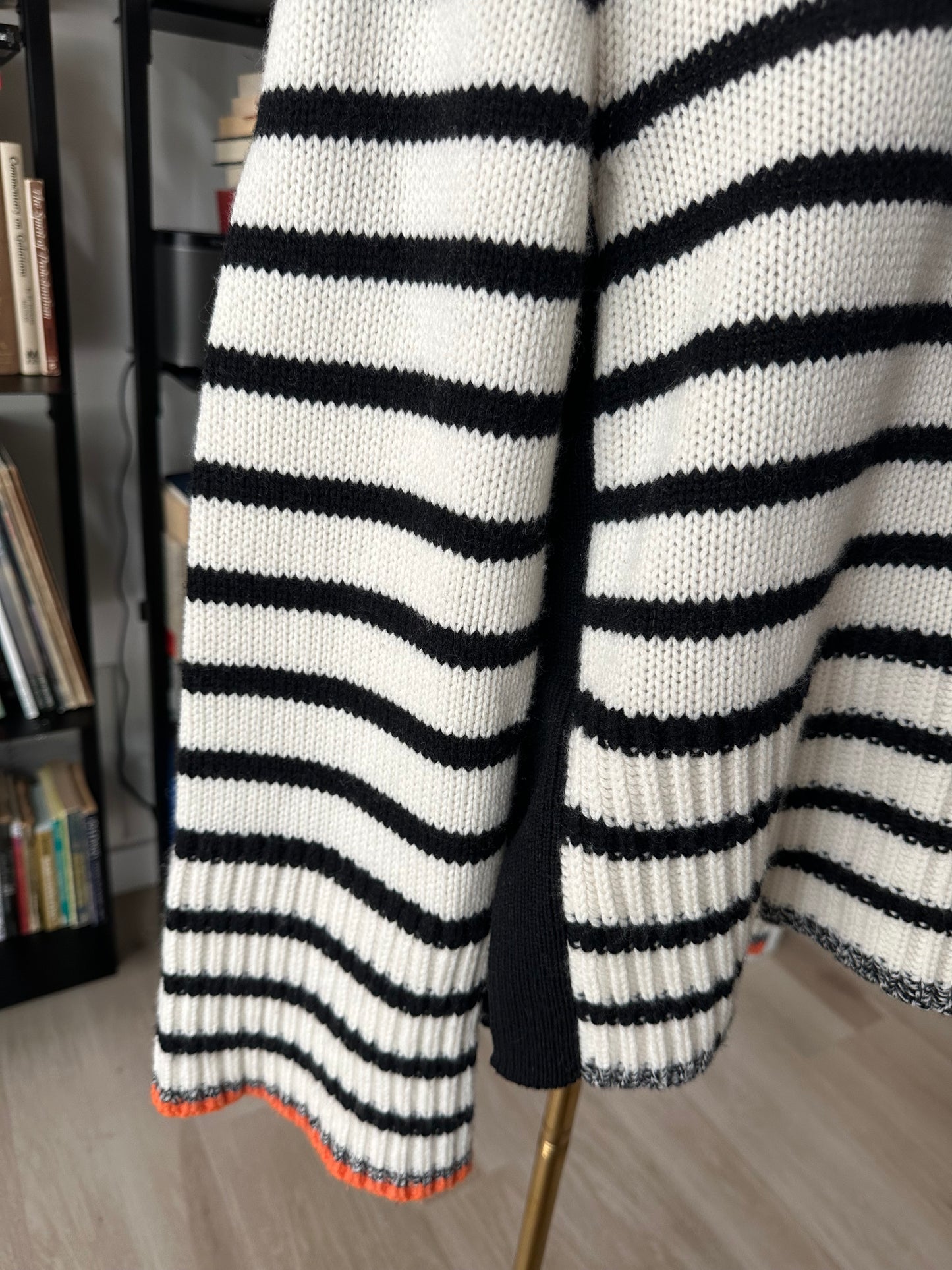 Me+Em wool cashmere striped sweater. Size medium. NWT