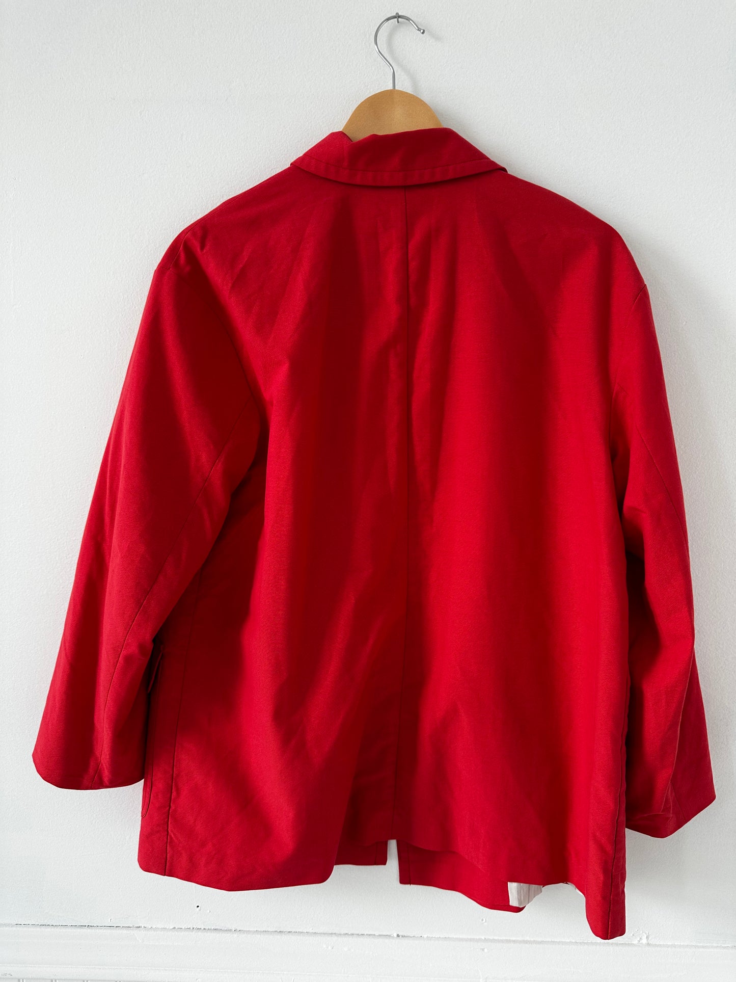 Alex Mill coral linen jacket
