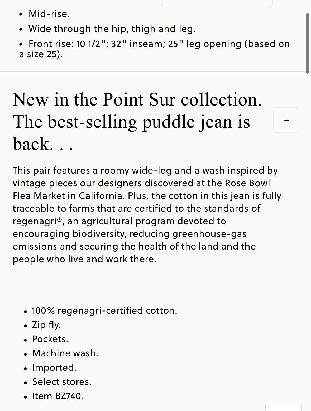 JCrew Point Sur Puddle jeans in bleached wash. NWT