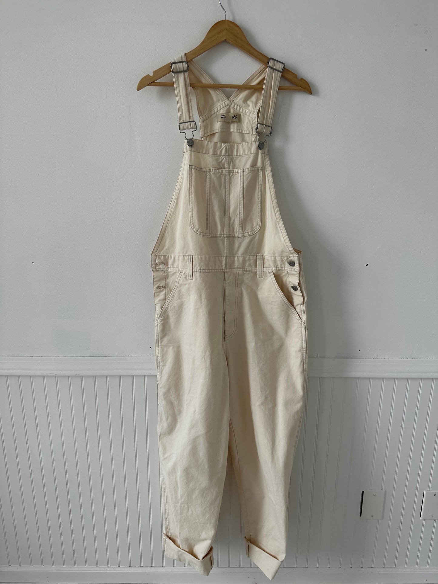 Madewell garment-dyed canvas overalls