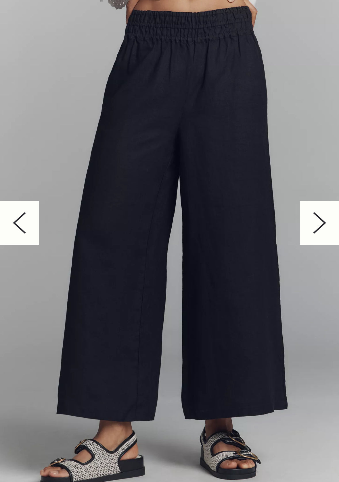 Anthropologie Sometset pull-on pants in black linen