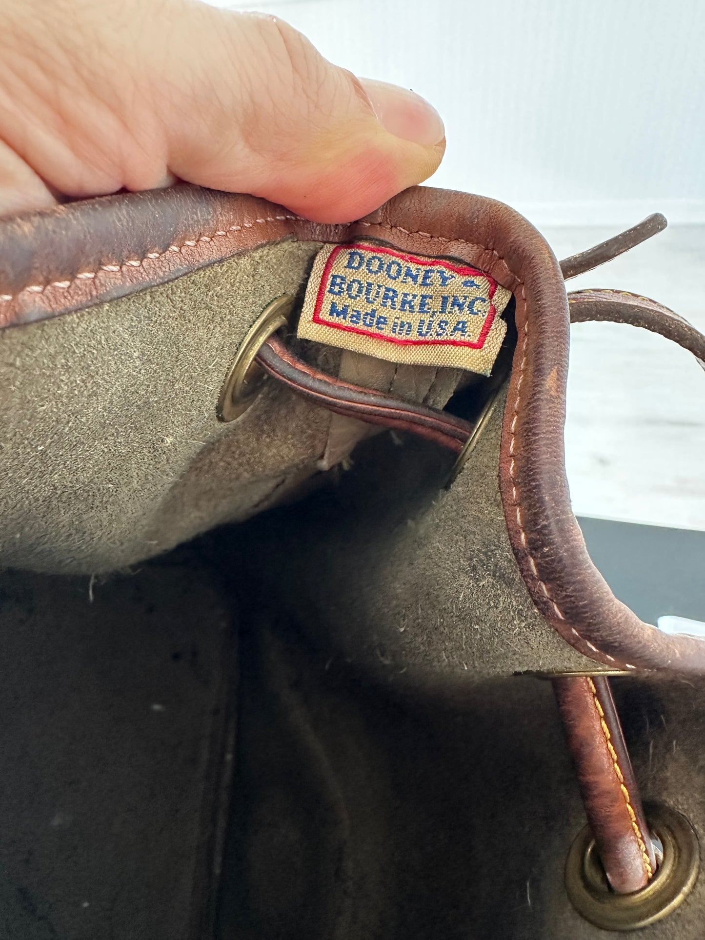 90s Dooney and Bourke drawstring bucket bag