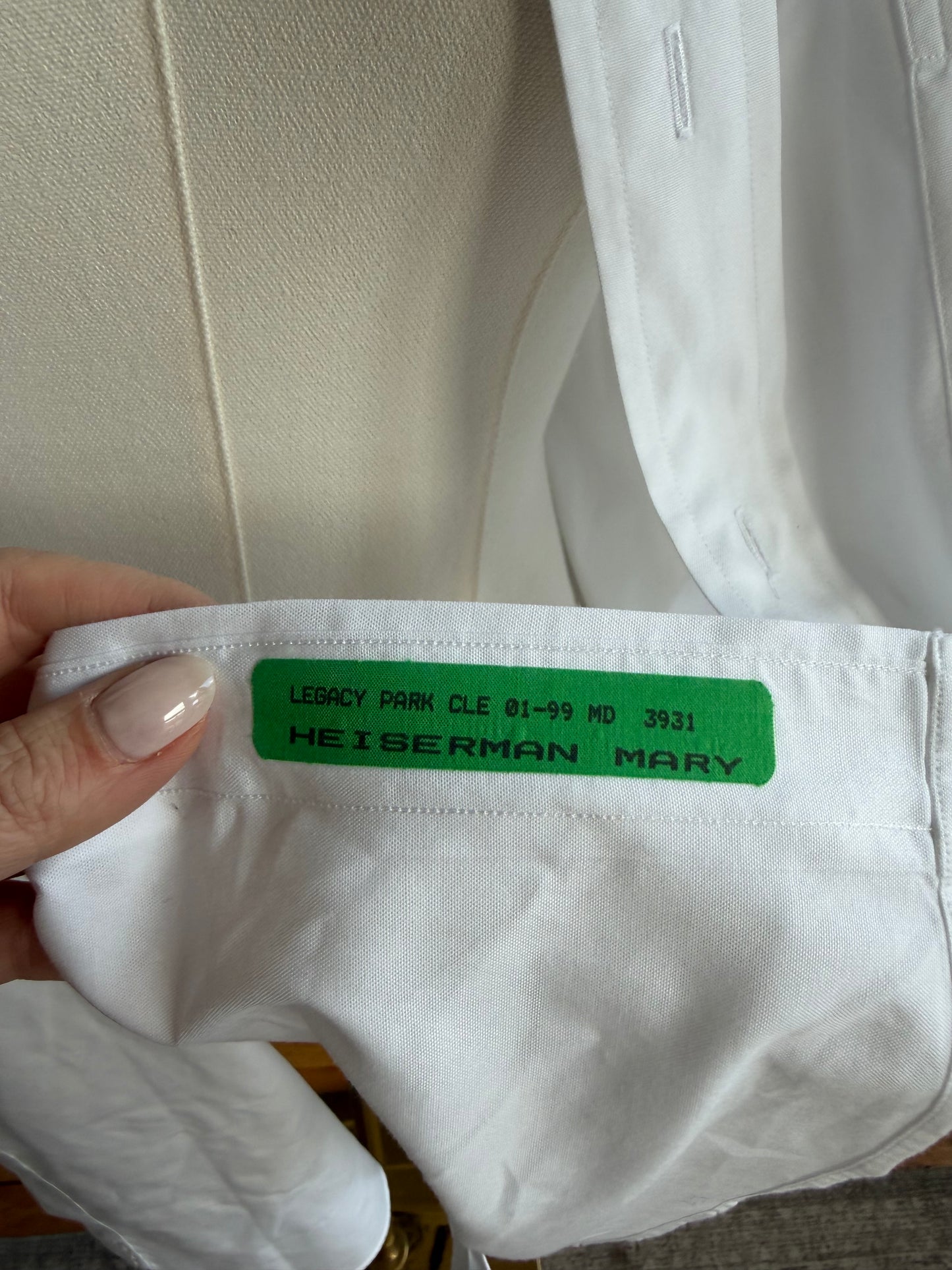 90s Lands Ends with polin button down. Made in Hong Kong