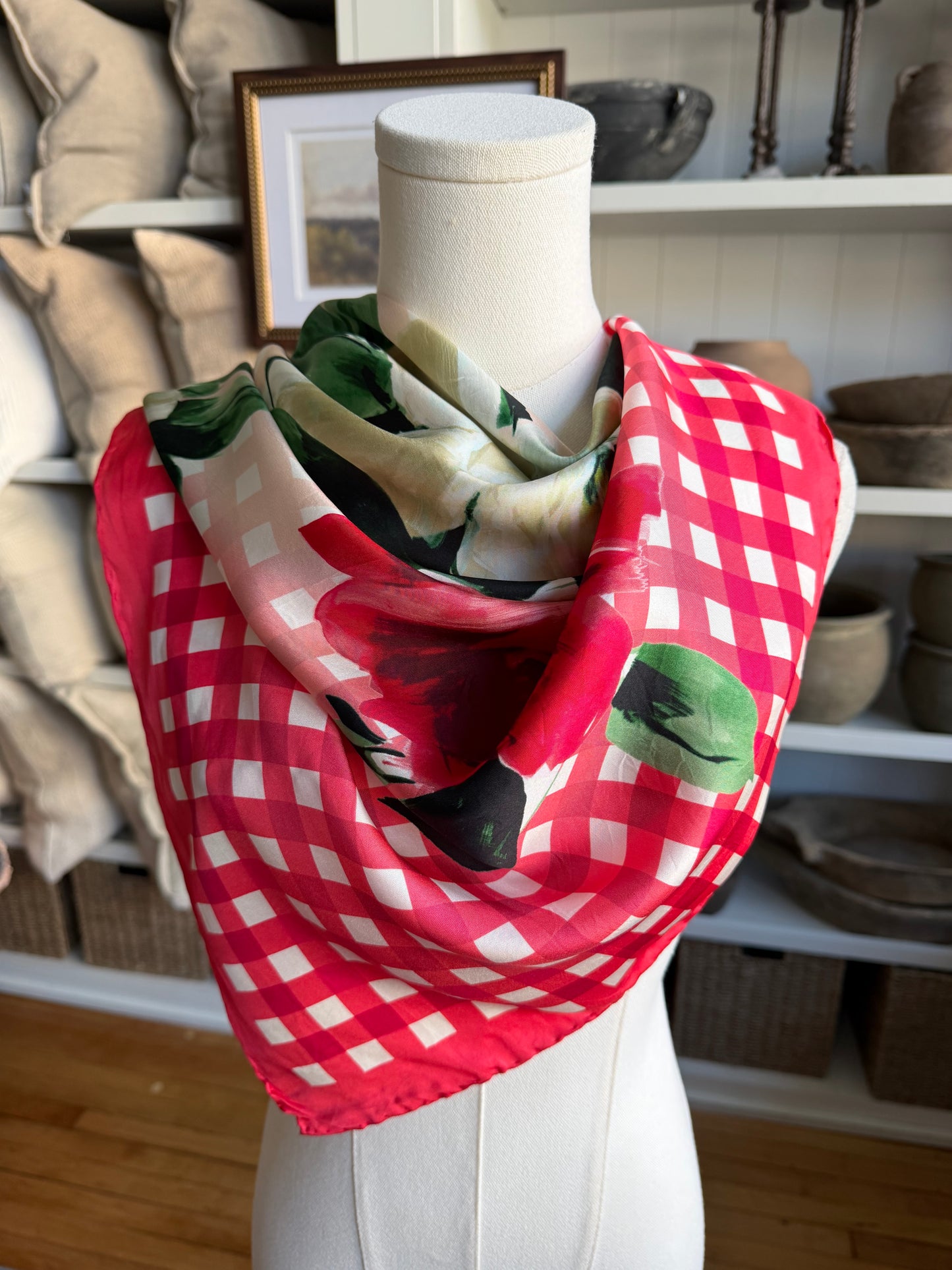 Paris vintage silk scarf #20