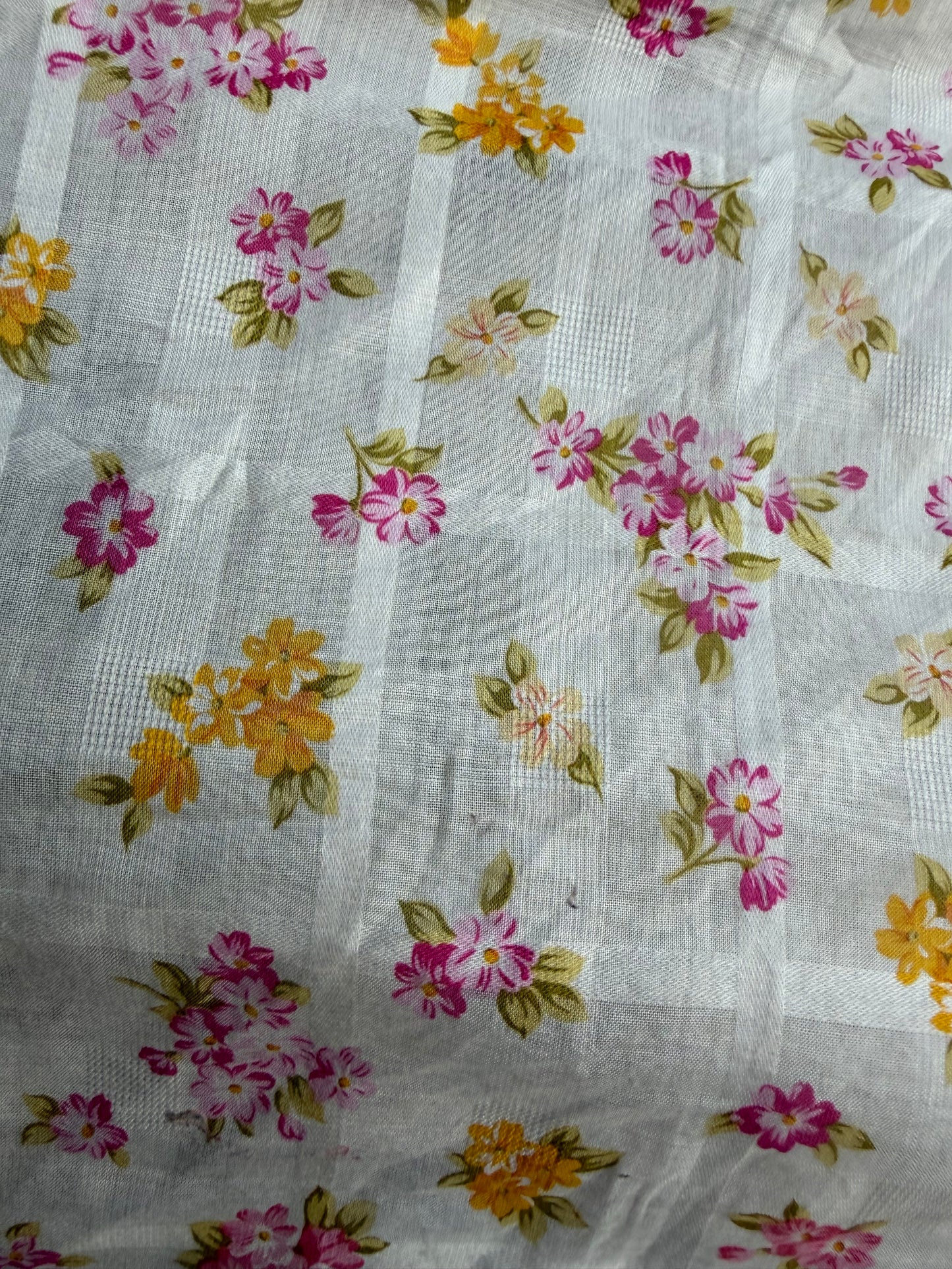 #15 Vintage Yves Saint Laurent cotton scarf with scalloped edges