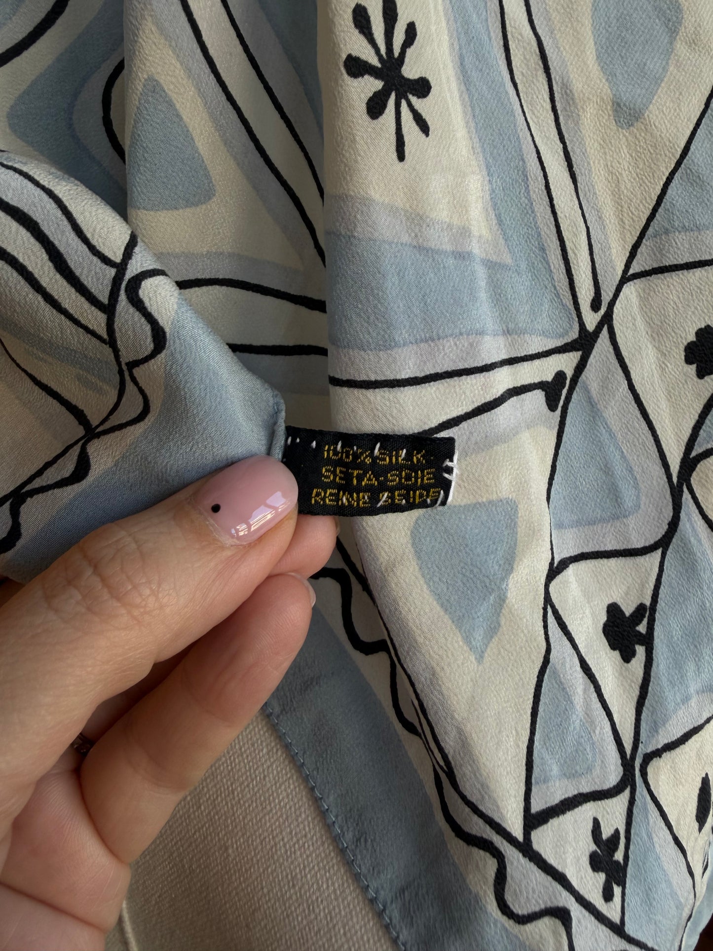 Paris vintage silk scarf #2