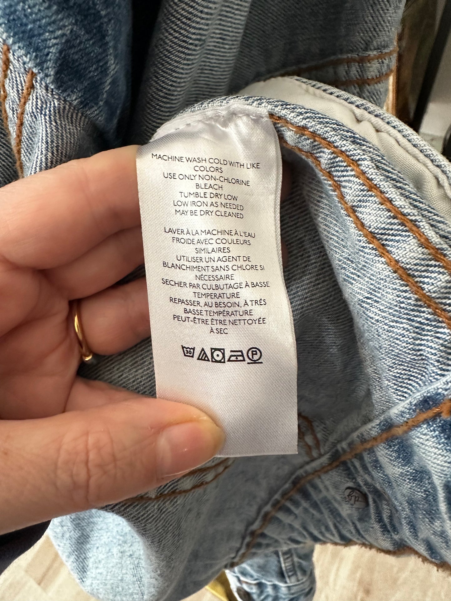 Free People Opal Swing Denim Jacket in Cowboy Romance. Size Medium
