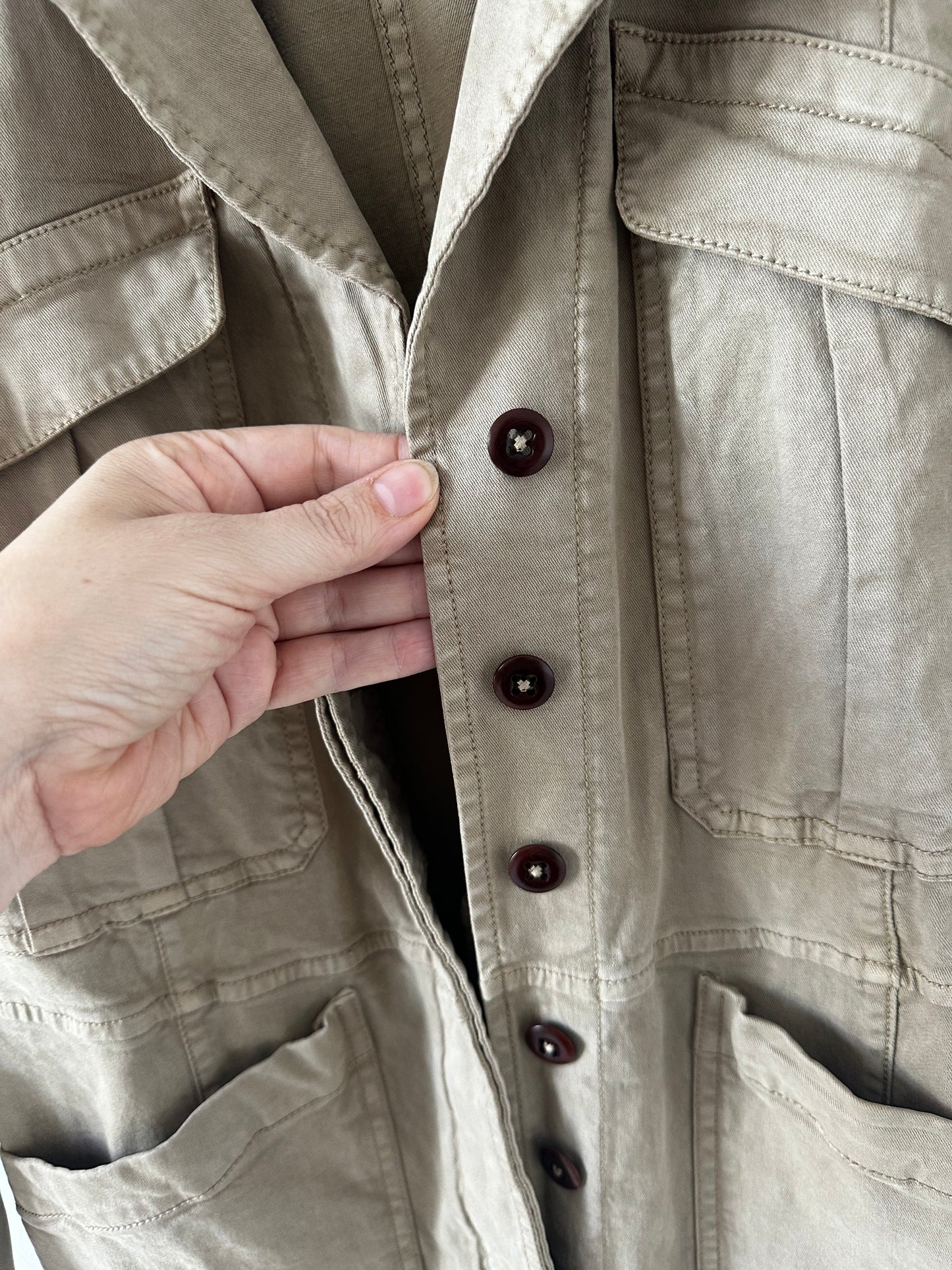 Alex Mill Expedition jumpsuit in khaki. Size large