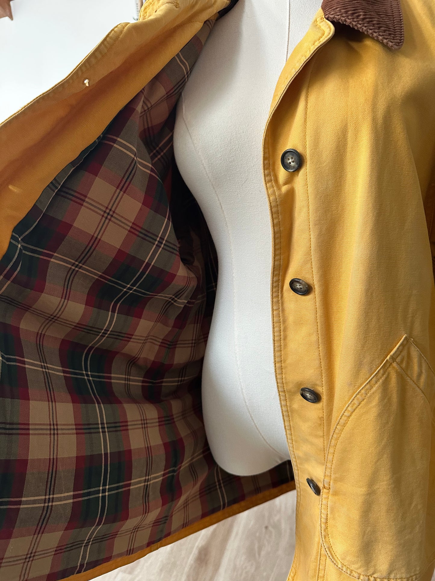 90s (JCrew?) yellow barn coat