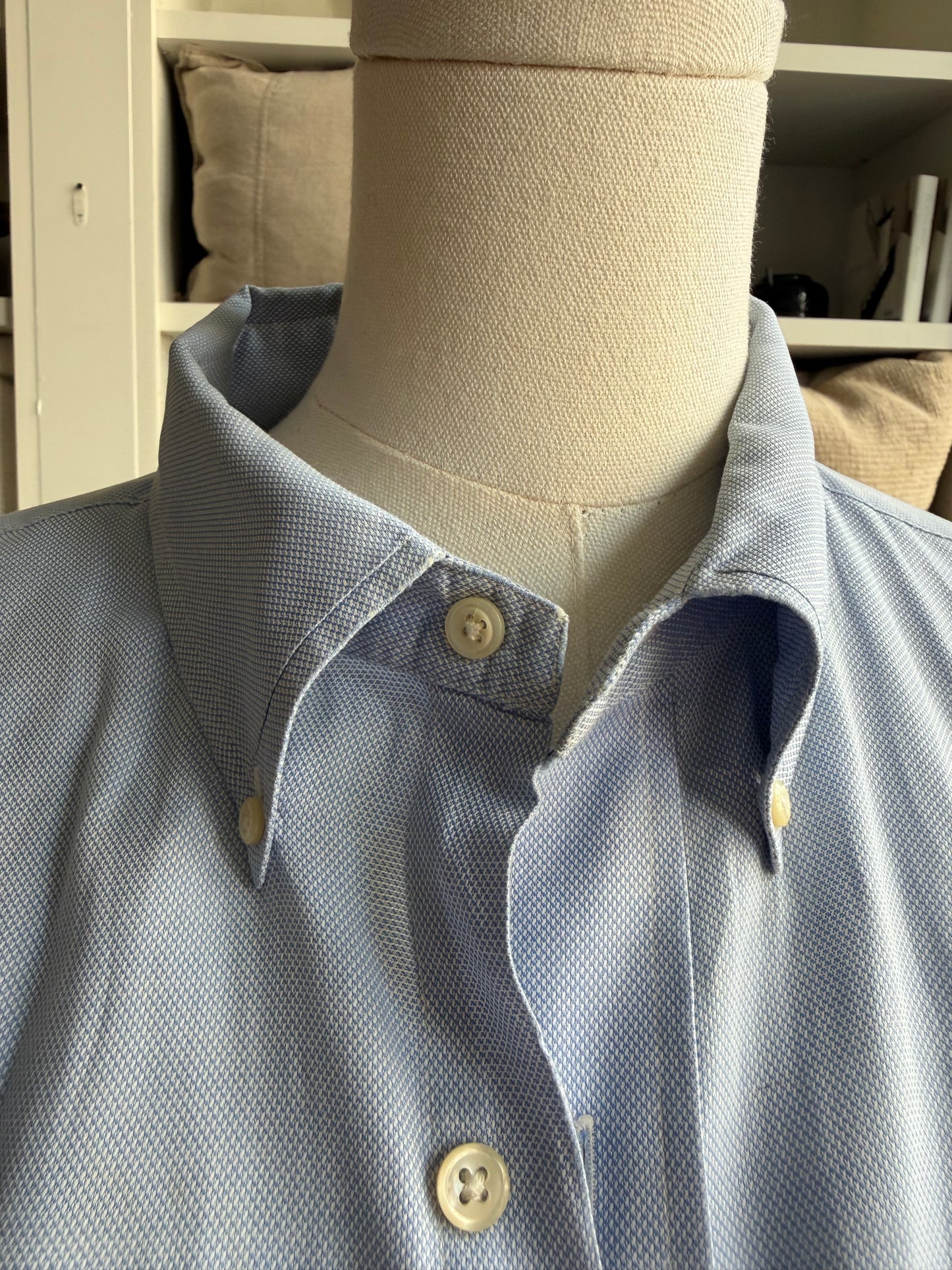 90s Ralph Lauren blue Yarmouth button down. Made in Hong Kong
