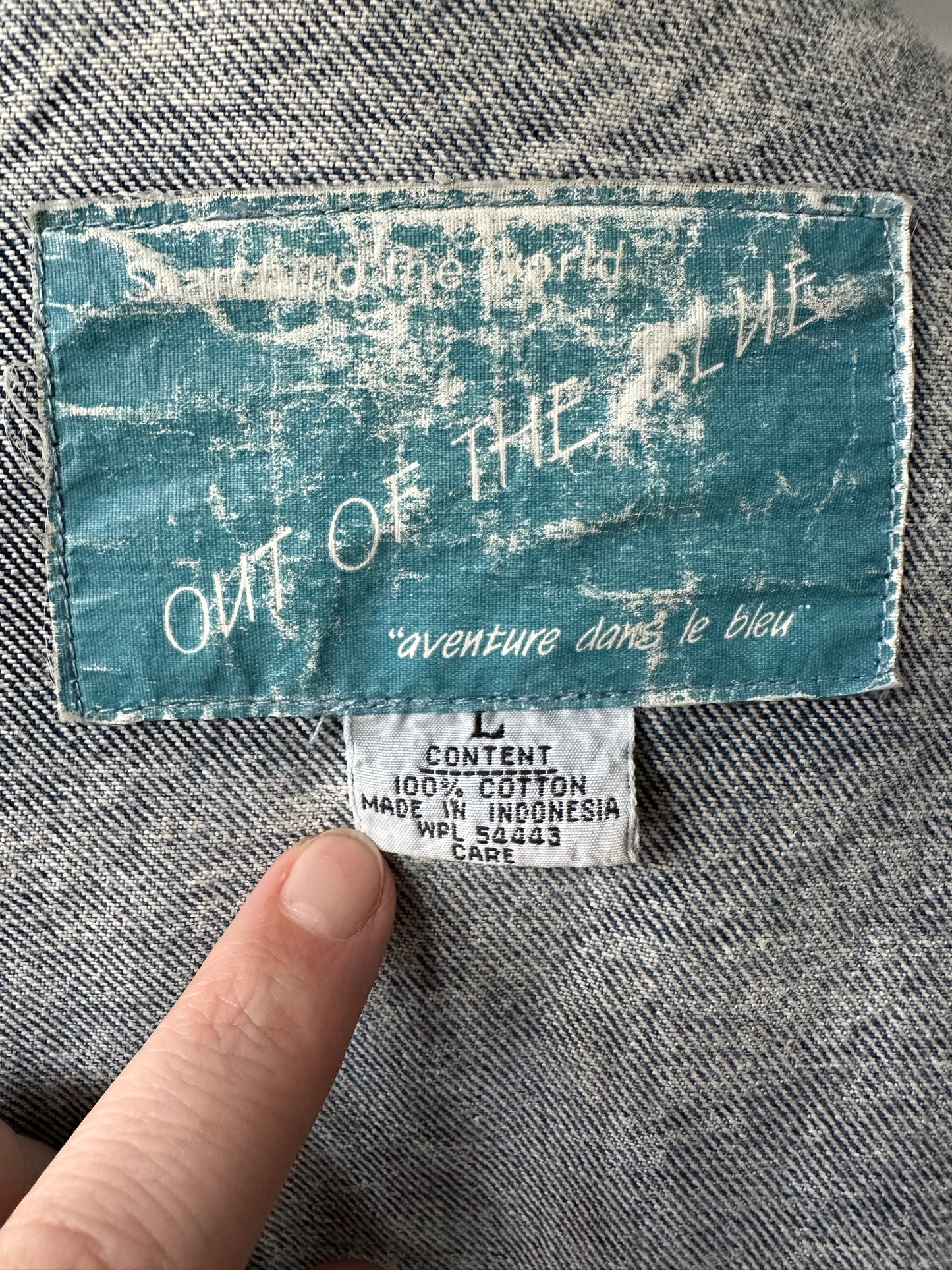 80s/90s Out of the Blue denim toggle coat