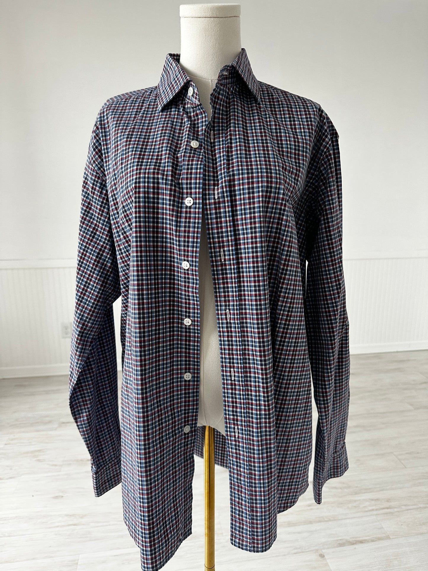 90s Polo Ralph Lauren Westerton plaid button down. Made in Hong Kong