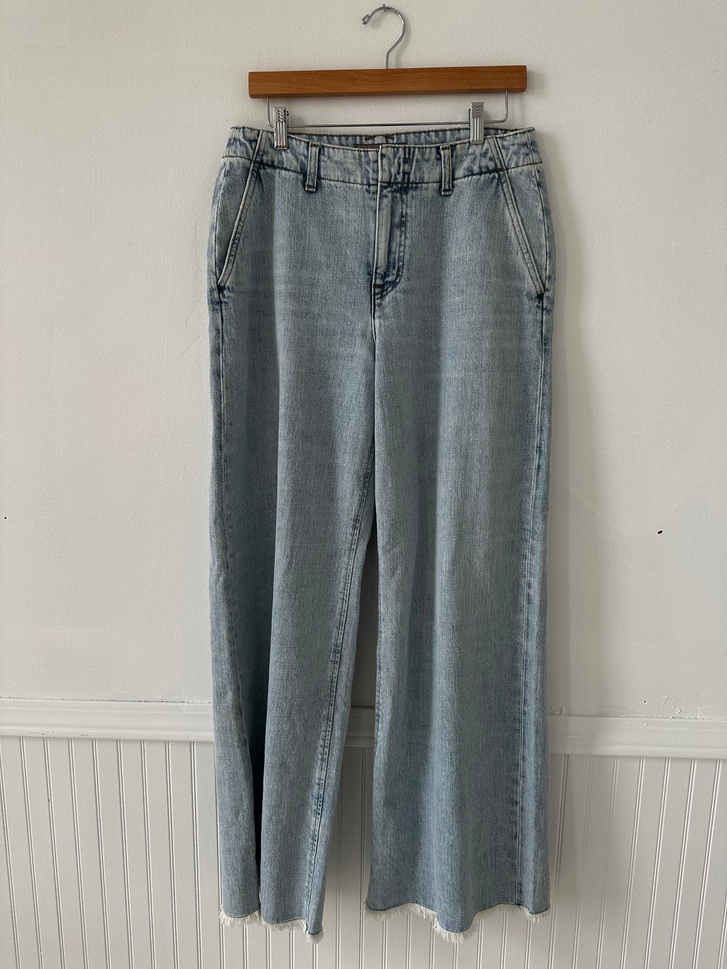 JCrew Point Sur Puddle jeans in bleached wash. NWT