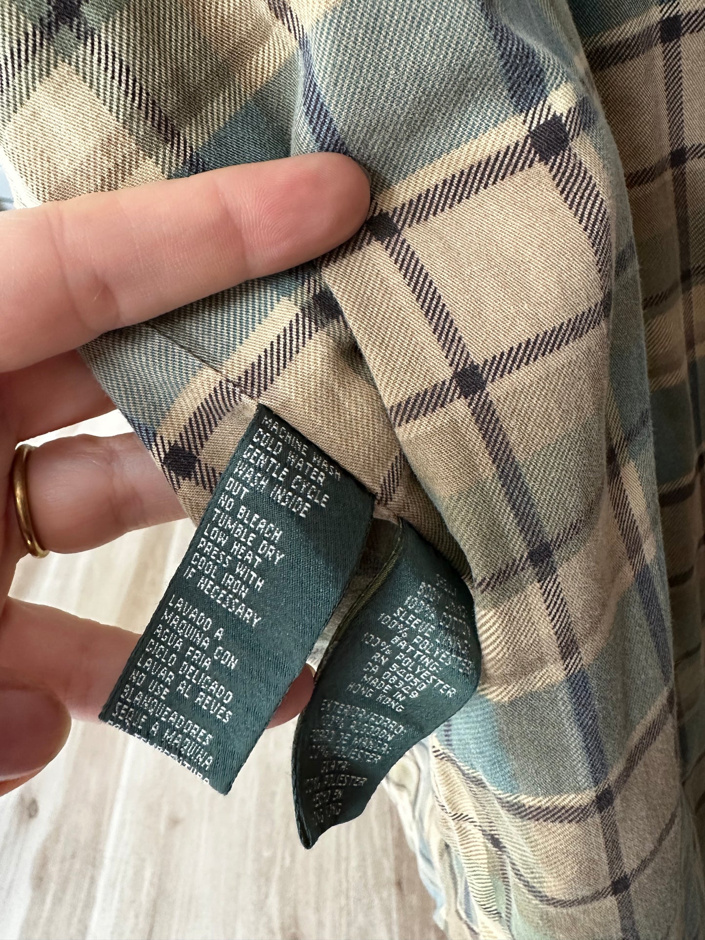 90s Lauren by Ralph Lauren quilted denim jacket. Made in Hong Kong