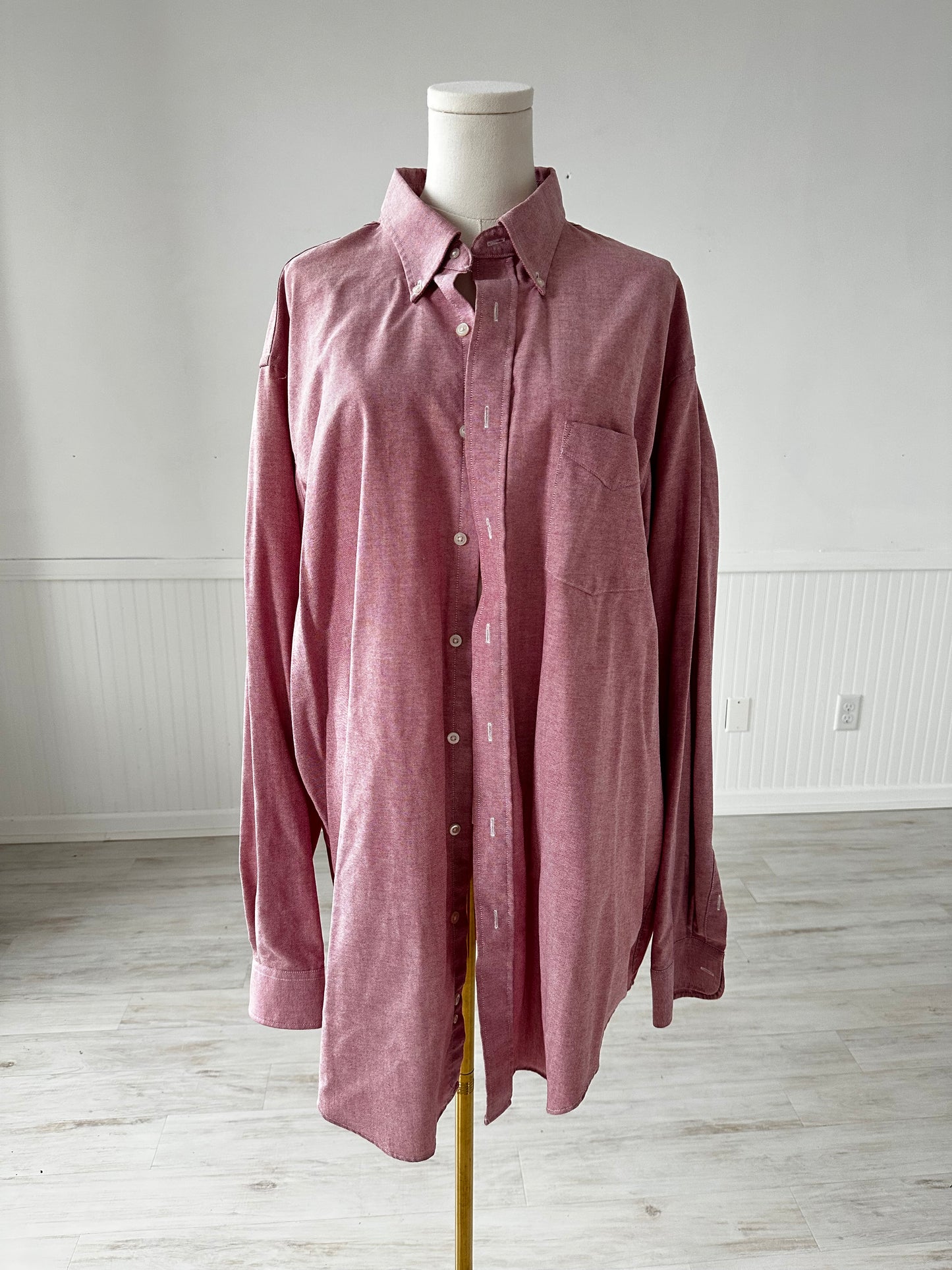80s Sears Robuck faded red oxford. Made in USA