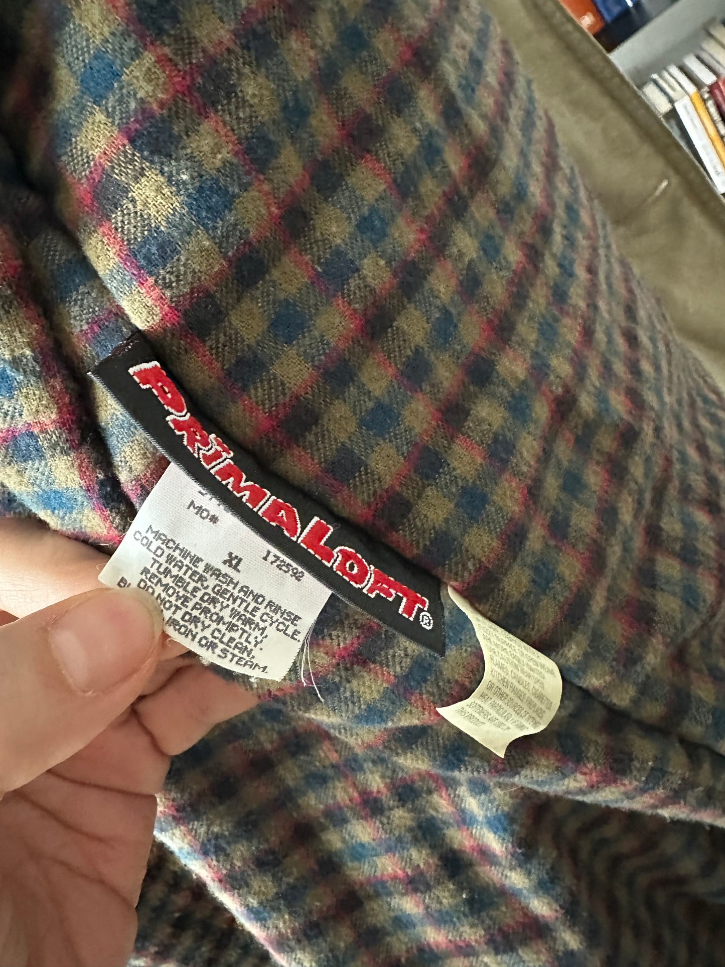 90s LL Bean khaki barn coat with removable lining. Made in the USA