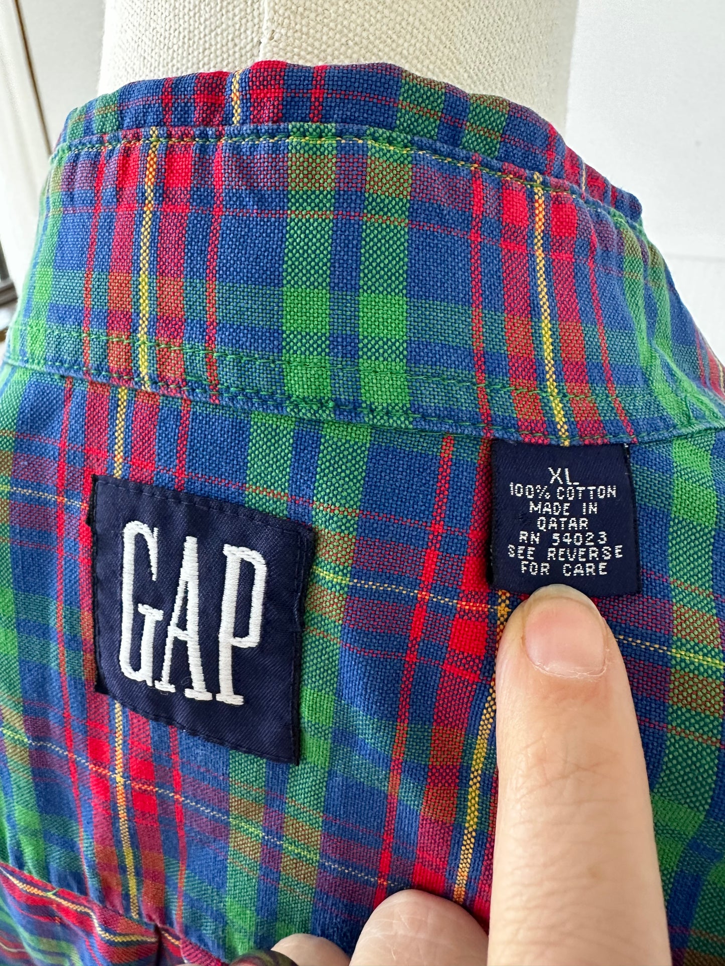 90s Gap plaid button down
