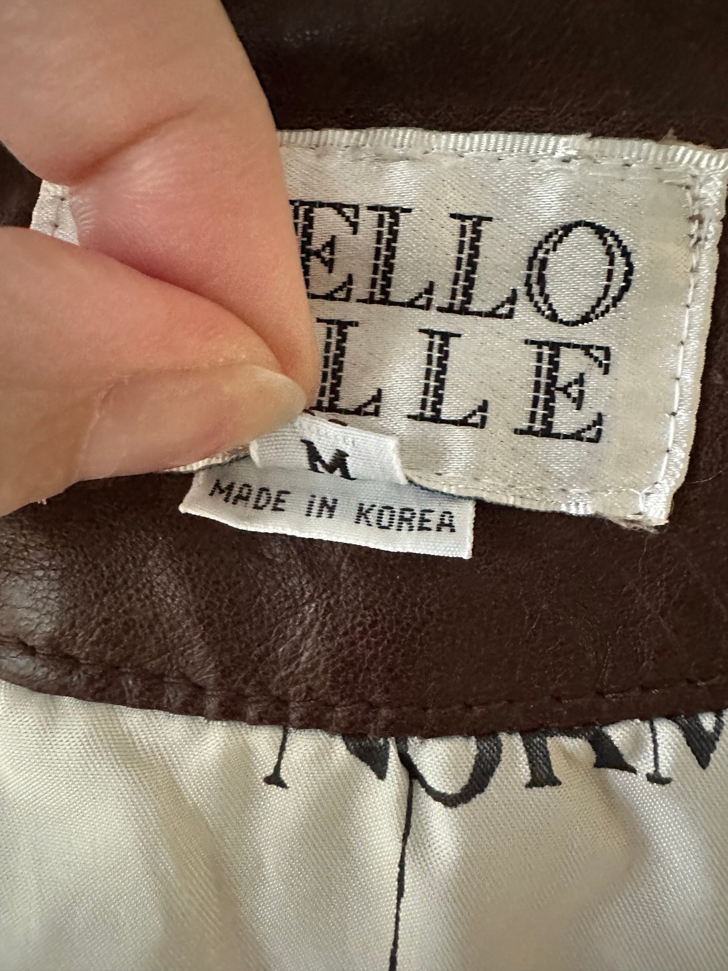 90s Otello Pelle leather bomber. Made in Korea