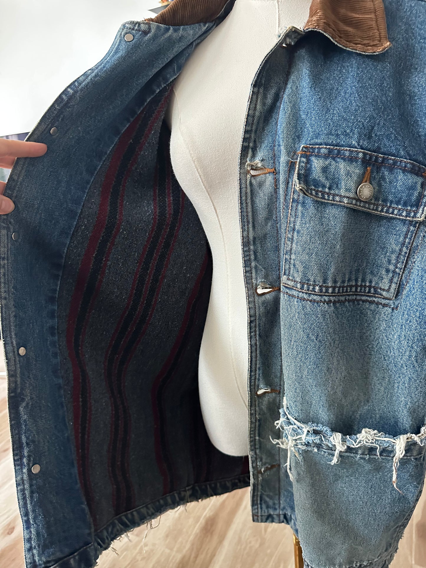 80s Wrangler denim barm coat