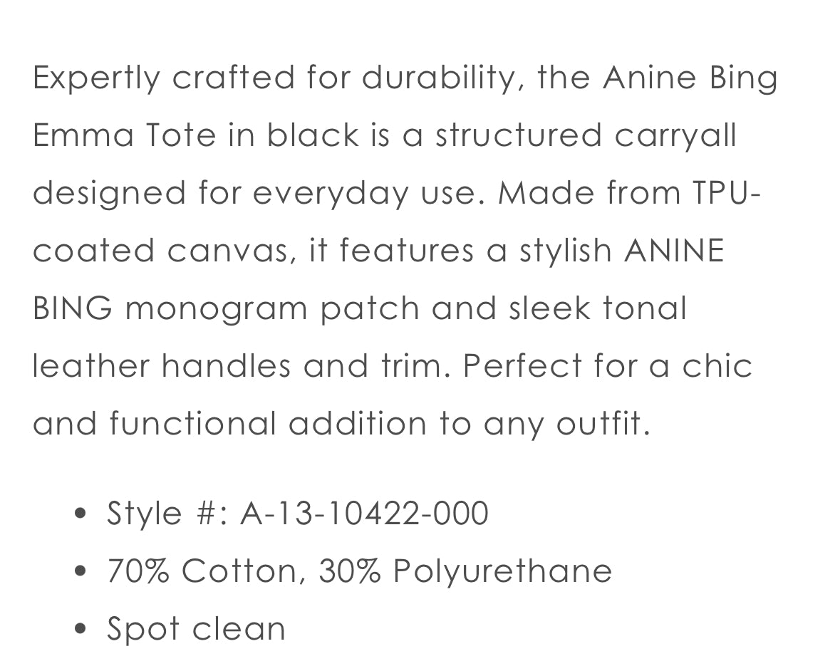 Anine Bing Emma tote