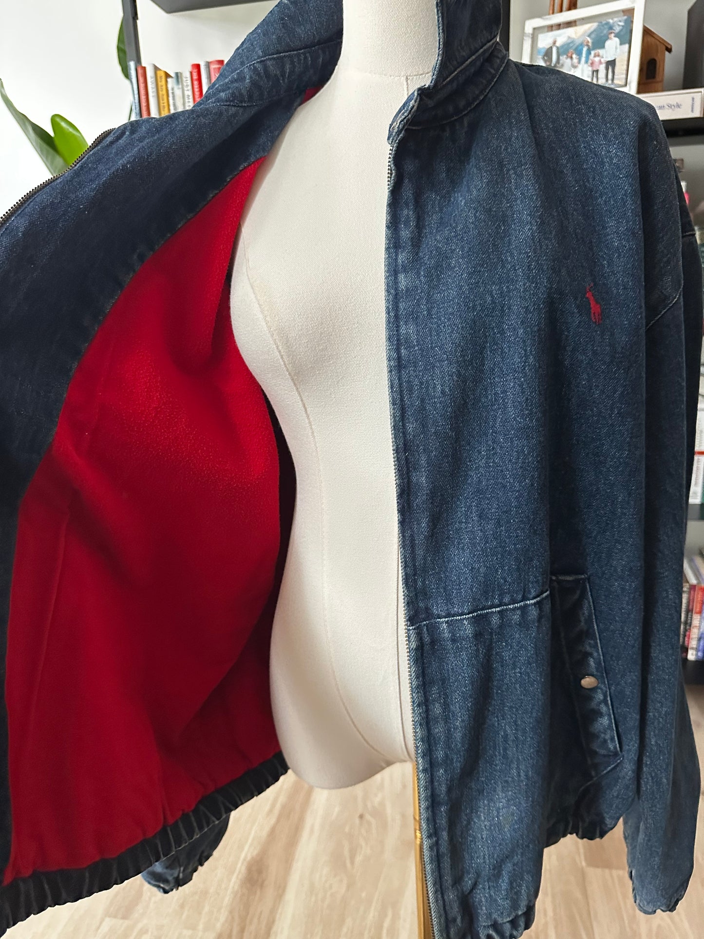 90s Polo Ralph Lauren lined denim bomber