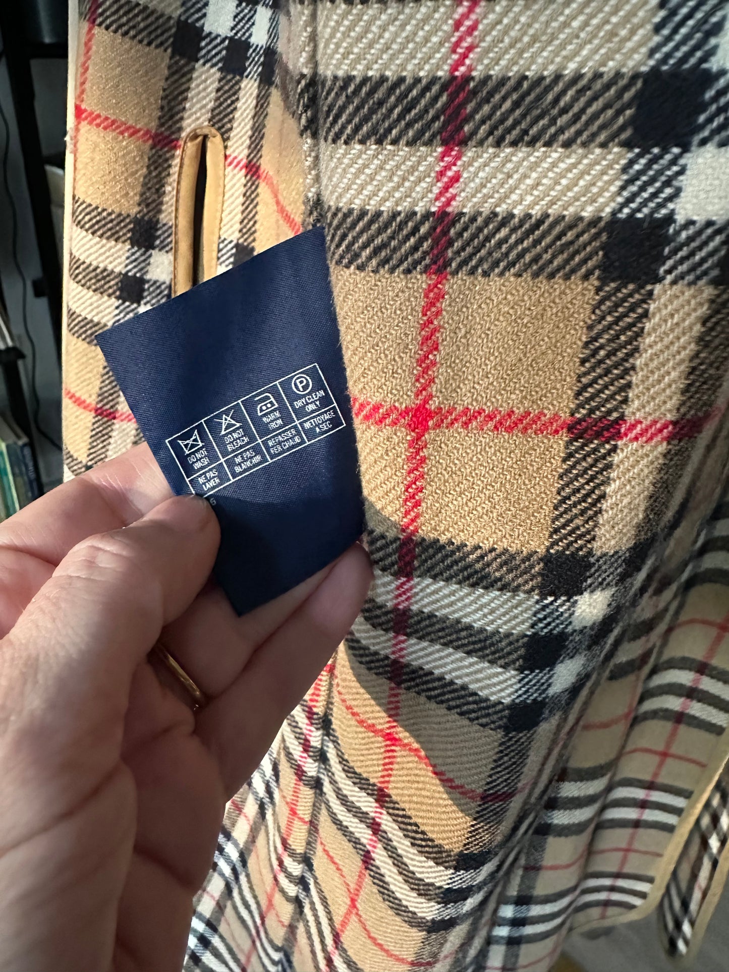 90s Burberry Camden car coat with removable wool lining. Size 42 reg.