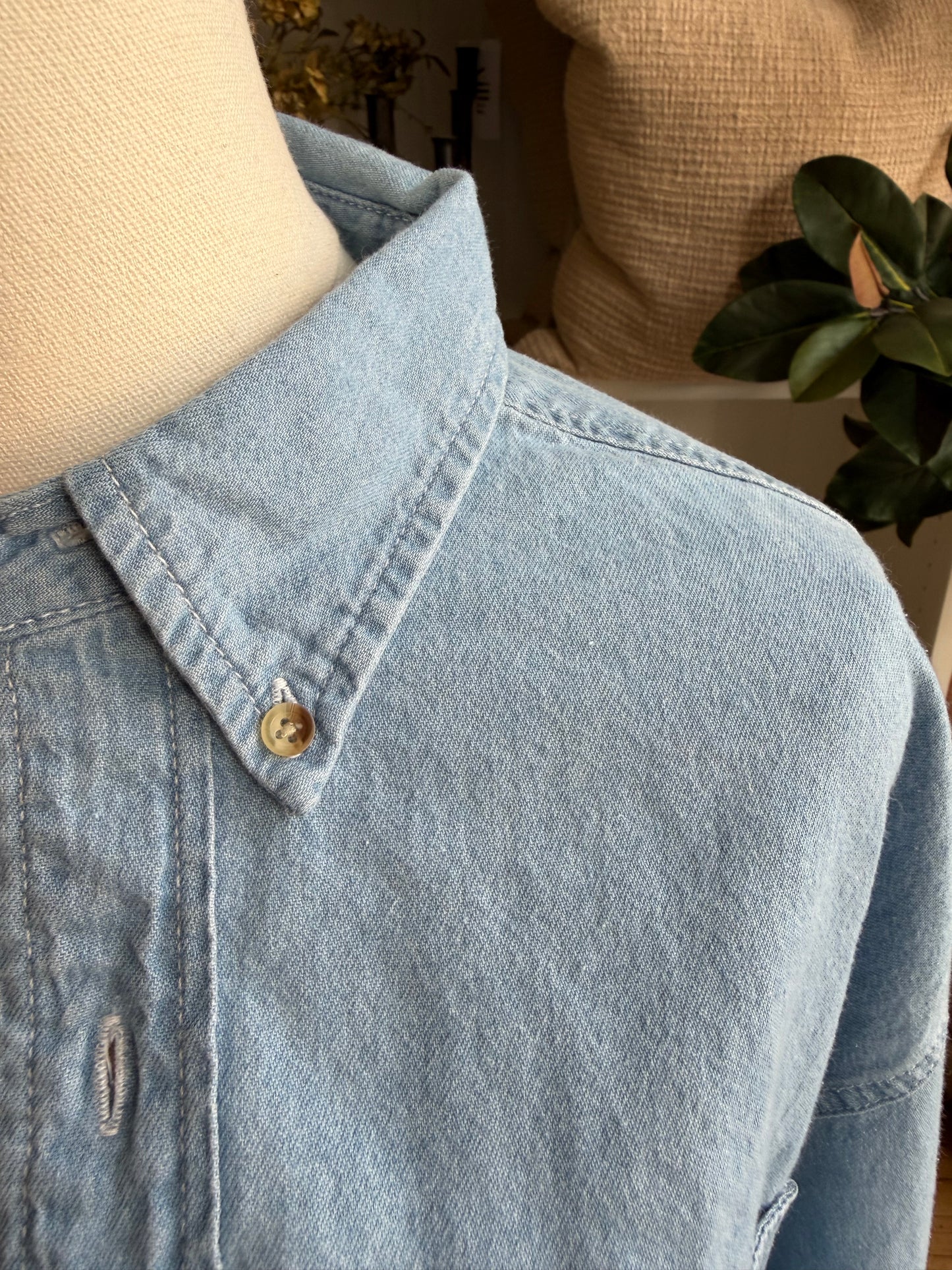 #1 Denim Reworked Button Down