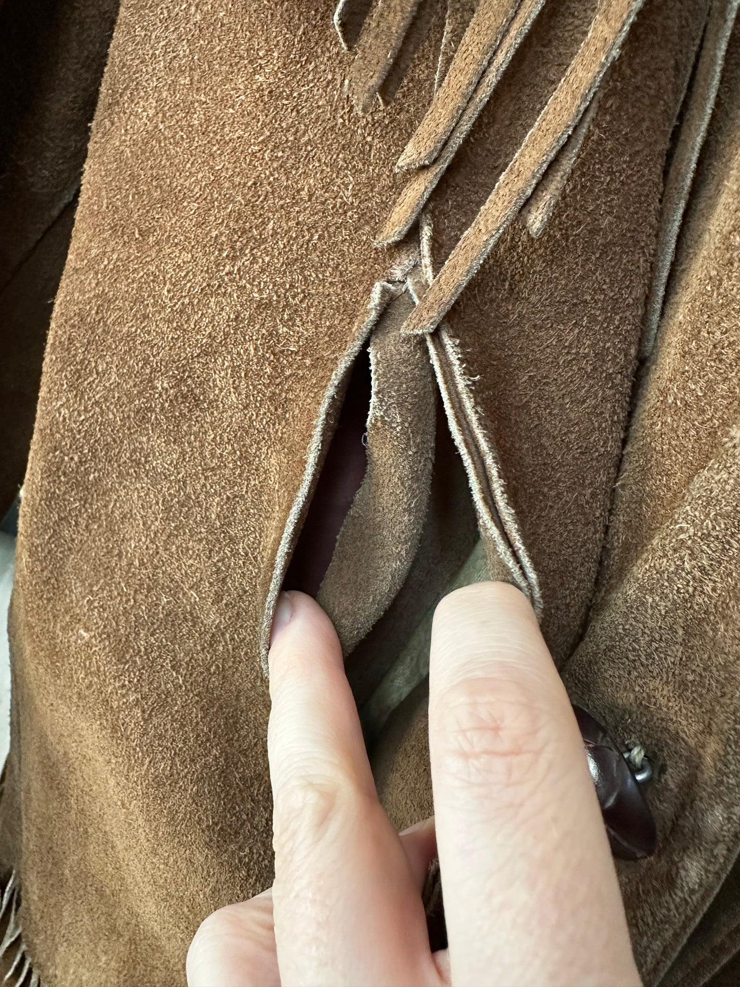 60s/70s Silton suede fringe jacket. Made in the USA