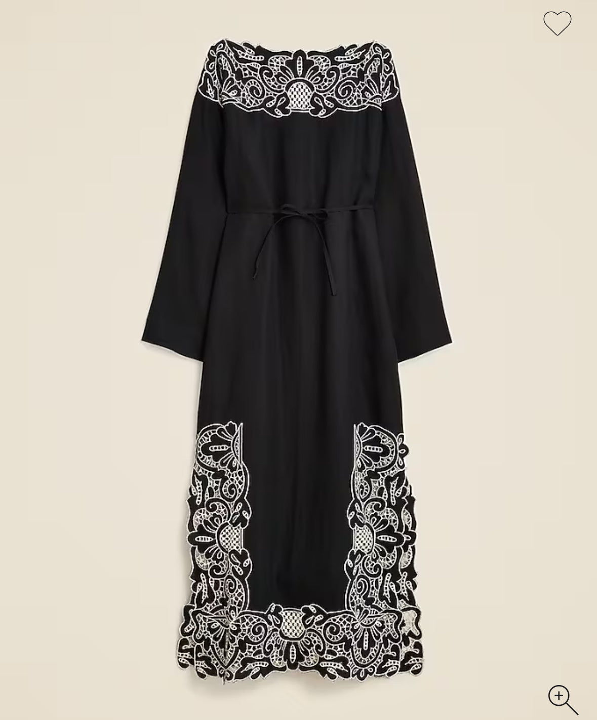 JCrew linen cutwork dress. NWT. Size large