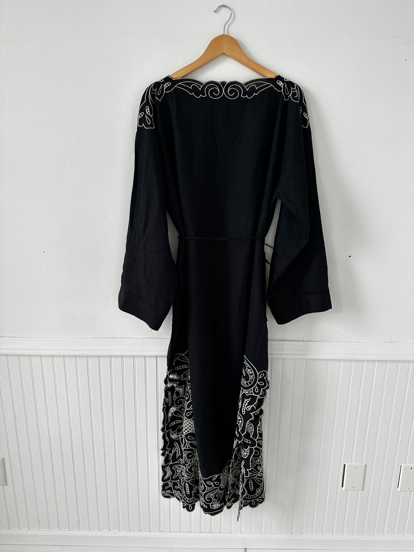 JCrew linen cutwork dress. NWT. Size large