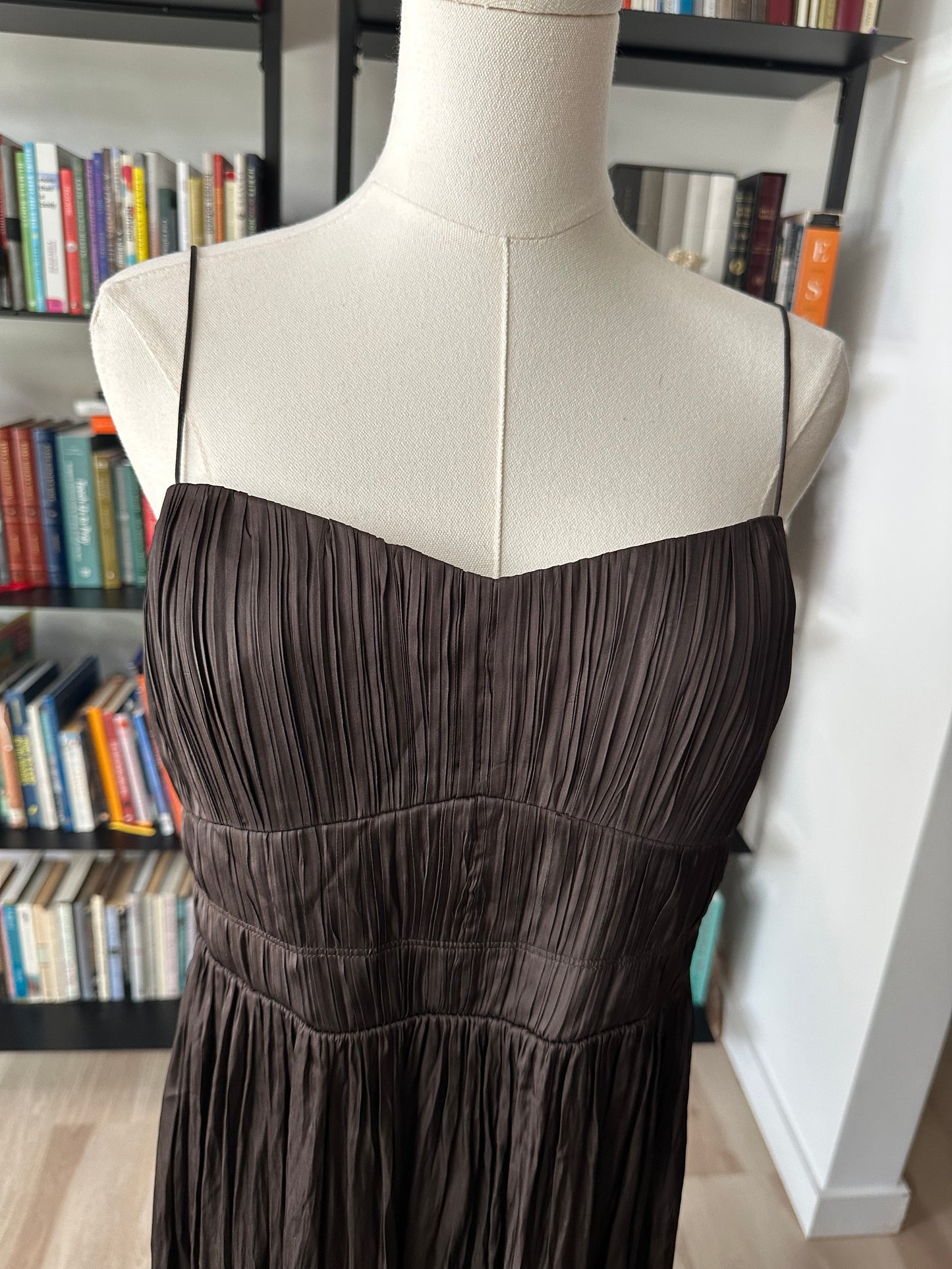 J.Crew Collection ruched maxi dress in luster georgette. Size 10. NWT