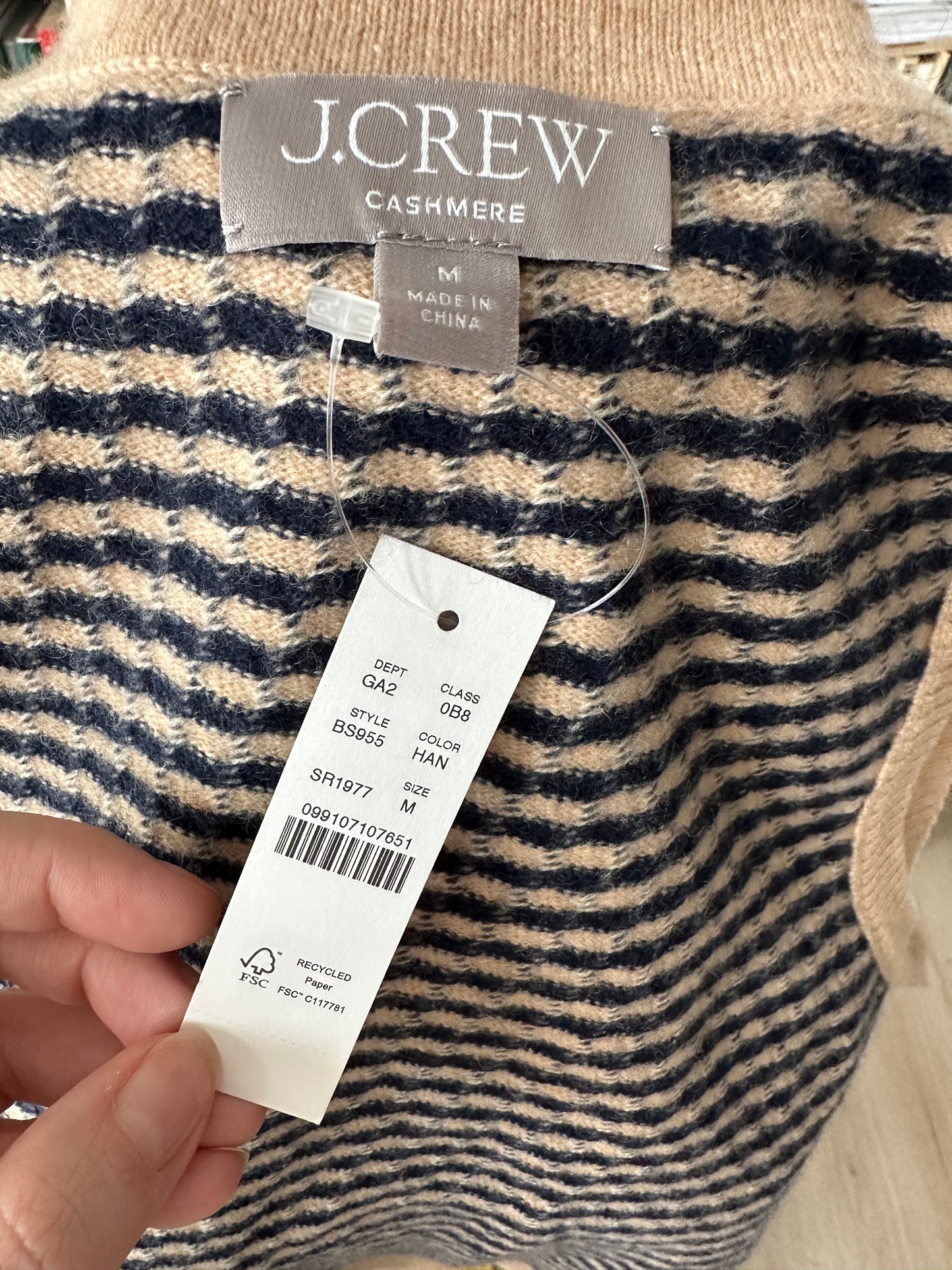 J.Crew cashmere vest. Size medium. NWT