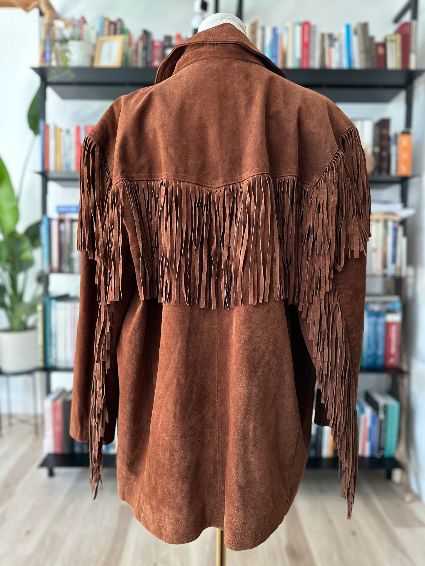 90s Accents Outerwear suede fringe jacket