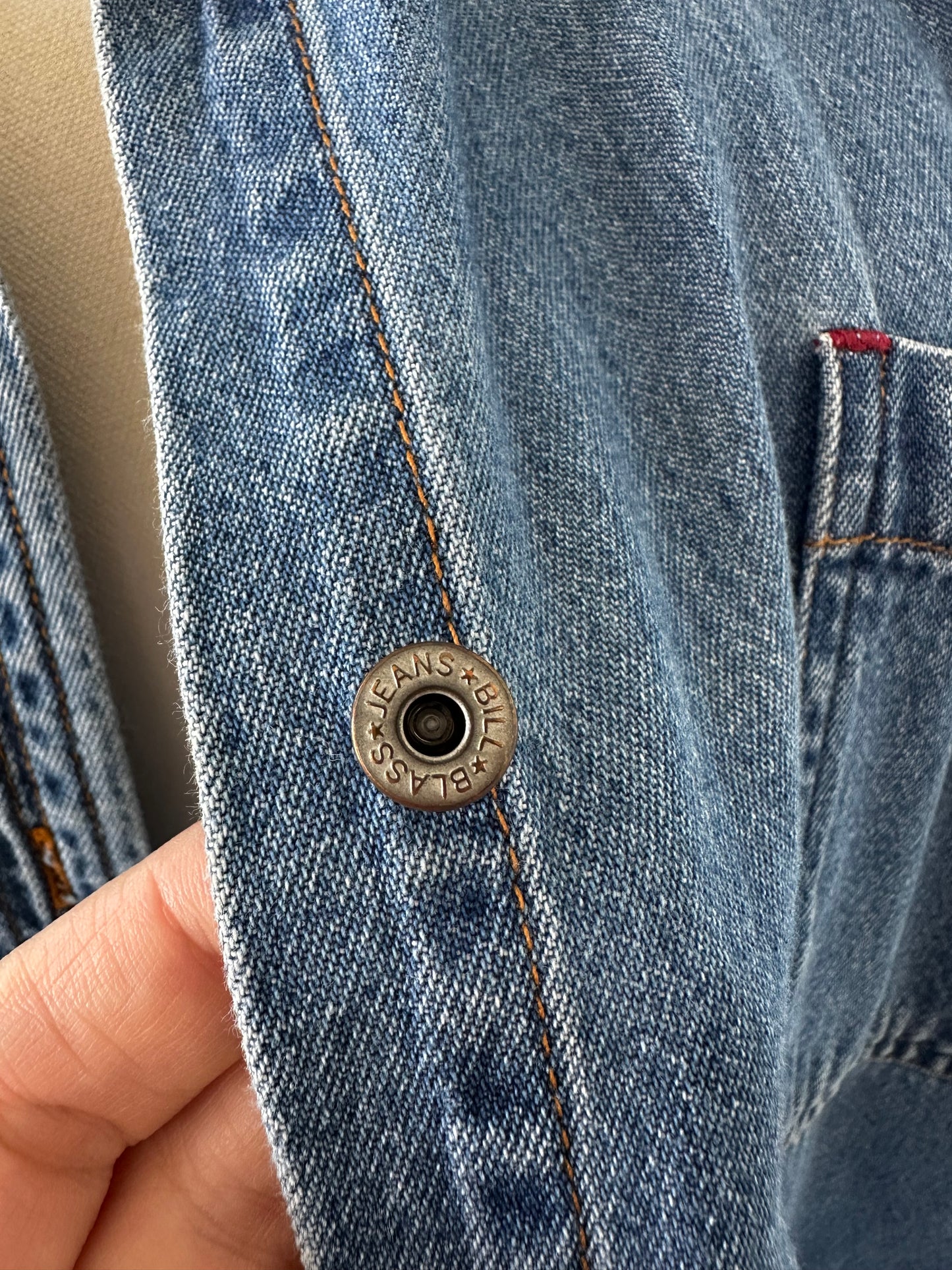 90s Bill Blass denim button down. Made in Hong Kong