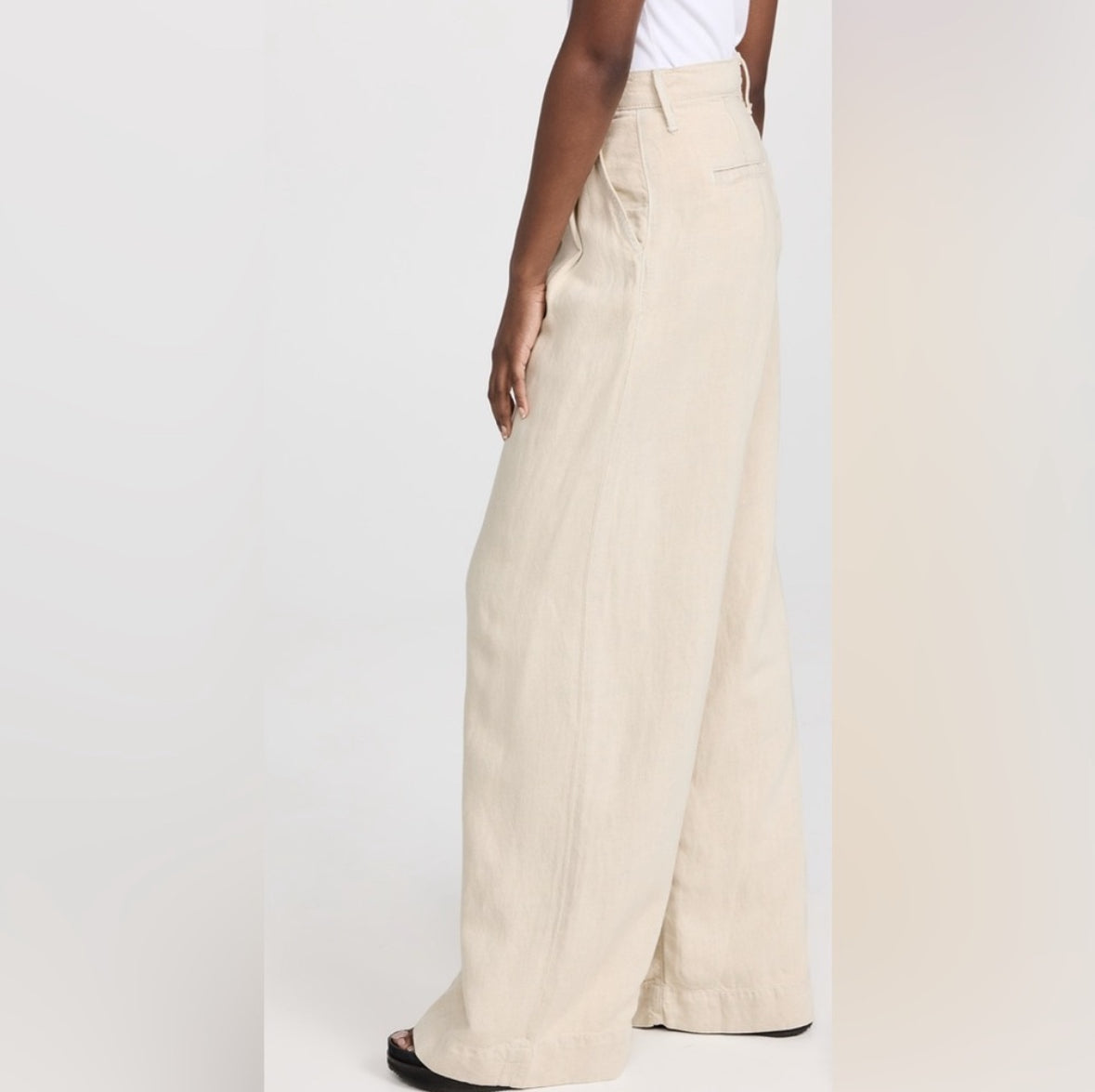 Mother wide leg linen blend trousers. Size 29