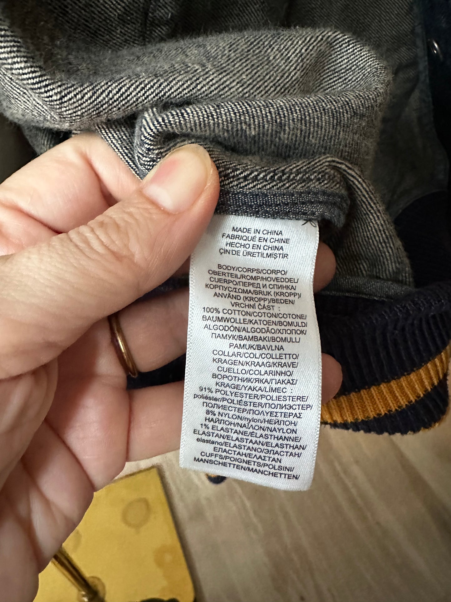 00s Polo Ralph Lauren denim bomber jacket