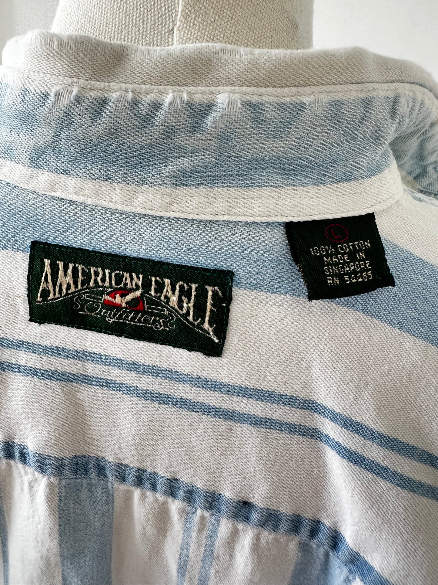 90s American Eagle denim button down.