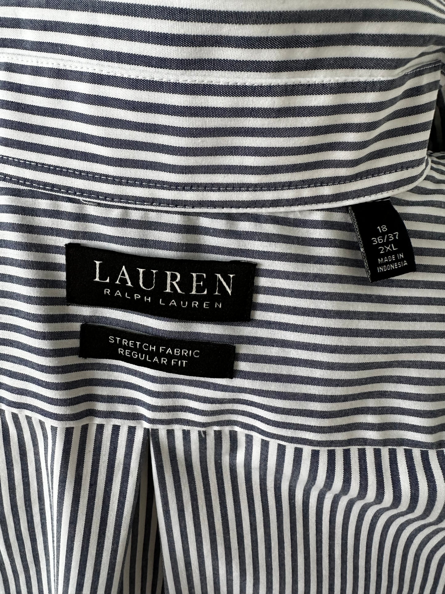 90s/00s Lauren by Ralph Lauren striped poplin button down
