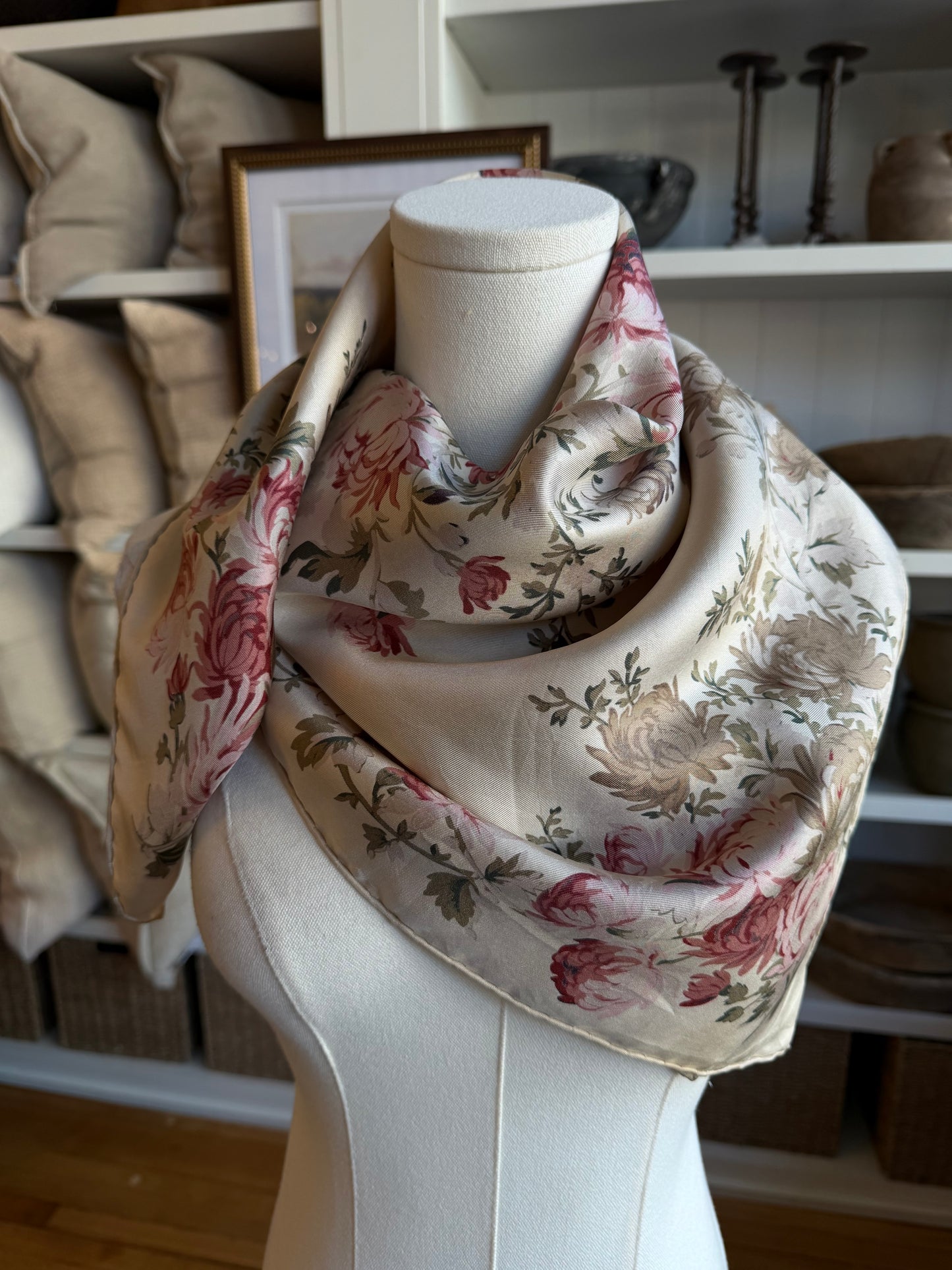 Paris vintage silk scarf #9