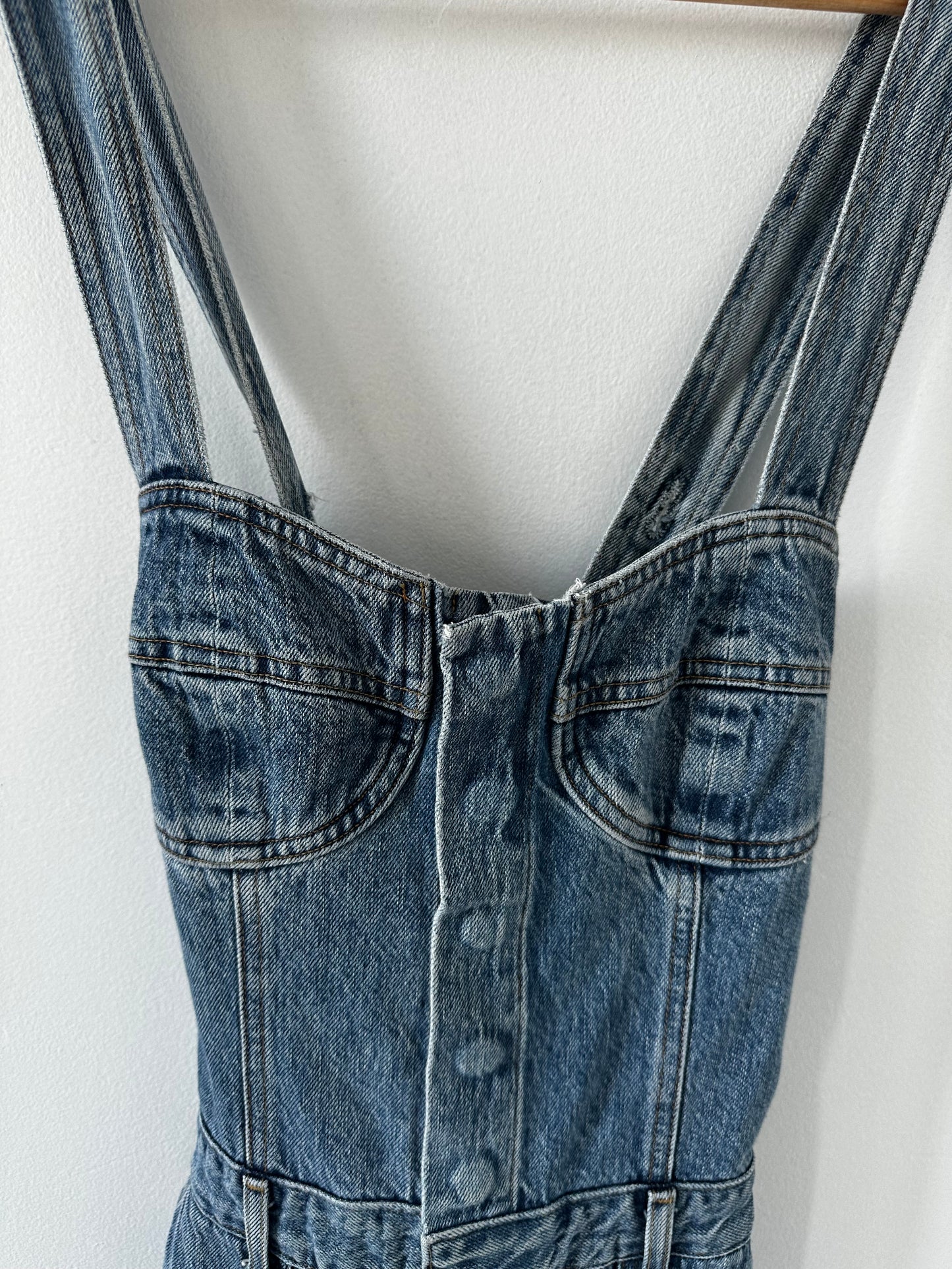 Agolde Paula denim overalls. Size 30
