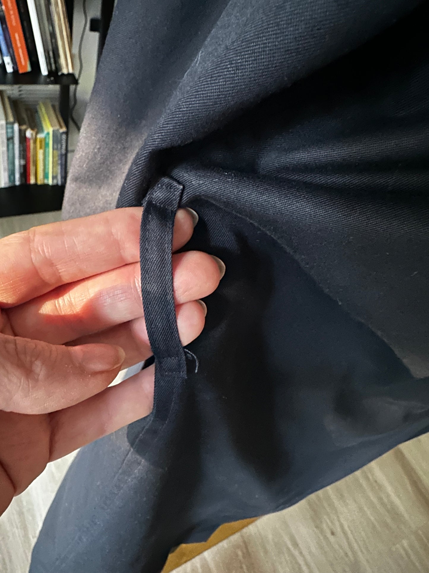 90s Burberry navy trench with zip out wool lining. Missing belt. Size 52 reg
